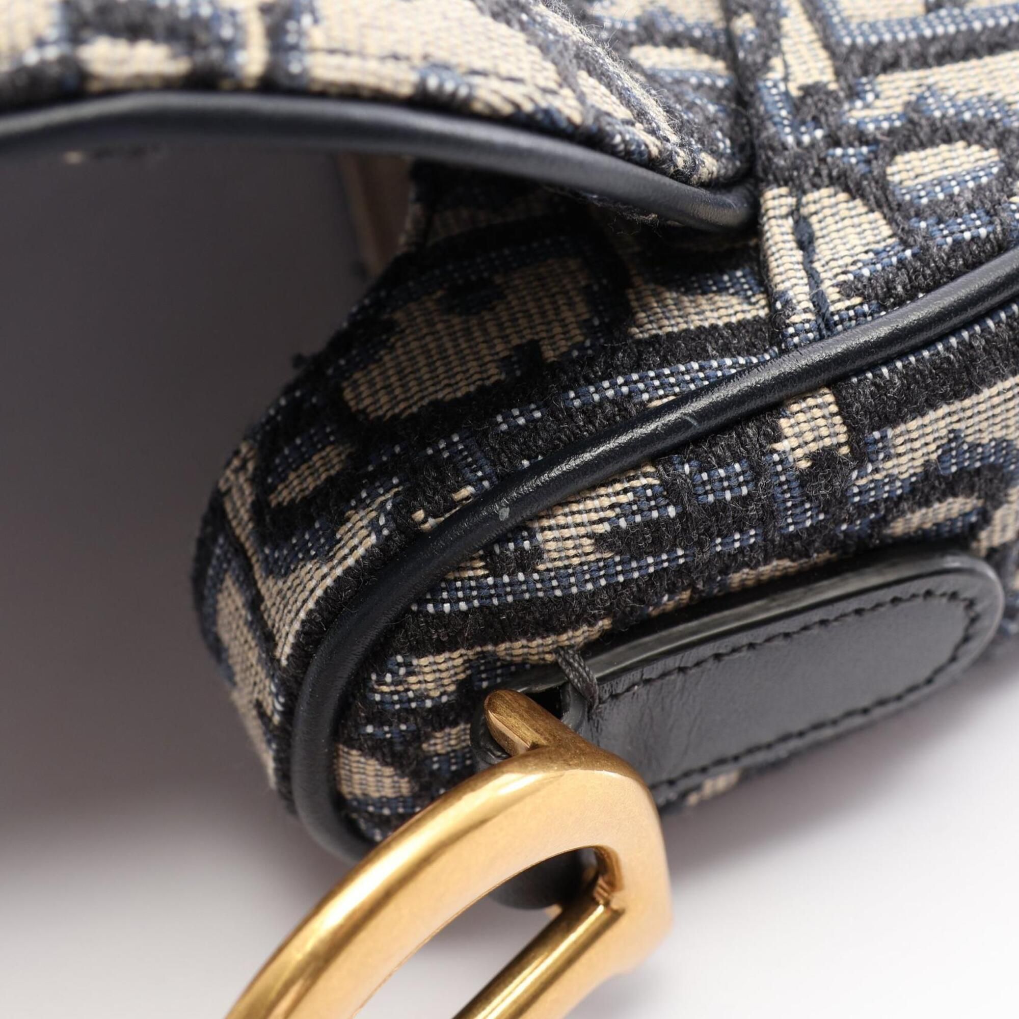 Canvas Leather Saddle Bag (Pre-Owned) - Christian Dior - Modalova