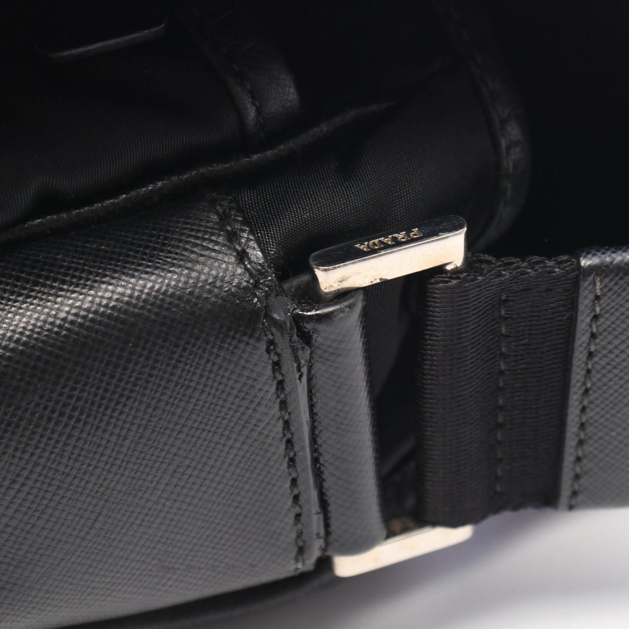 Nylon Leather Messenger Bag Shoulder Bag (Pre-Owned) - Prada - Modalova