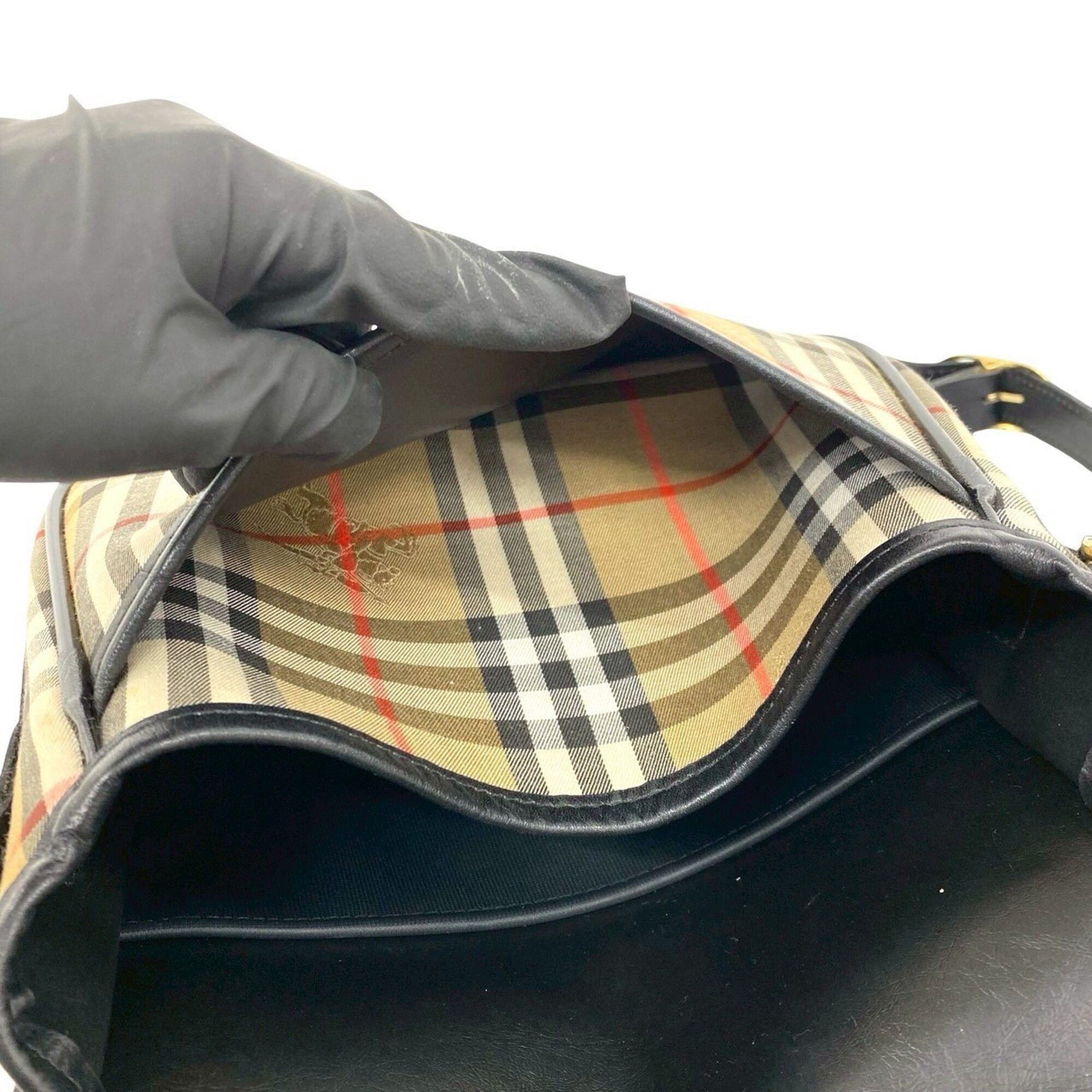Canvas Leather Shoulder Bag (Pre-Owned) - Burberry - Modalova