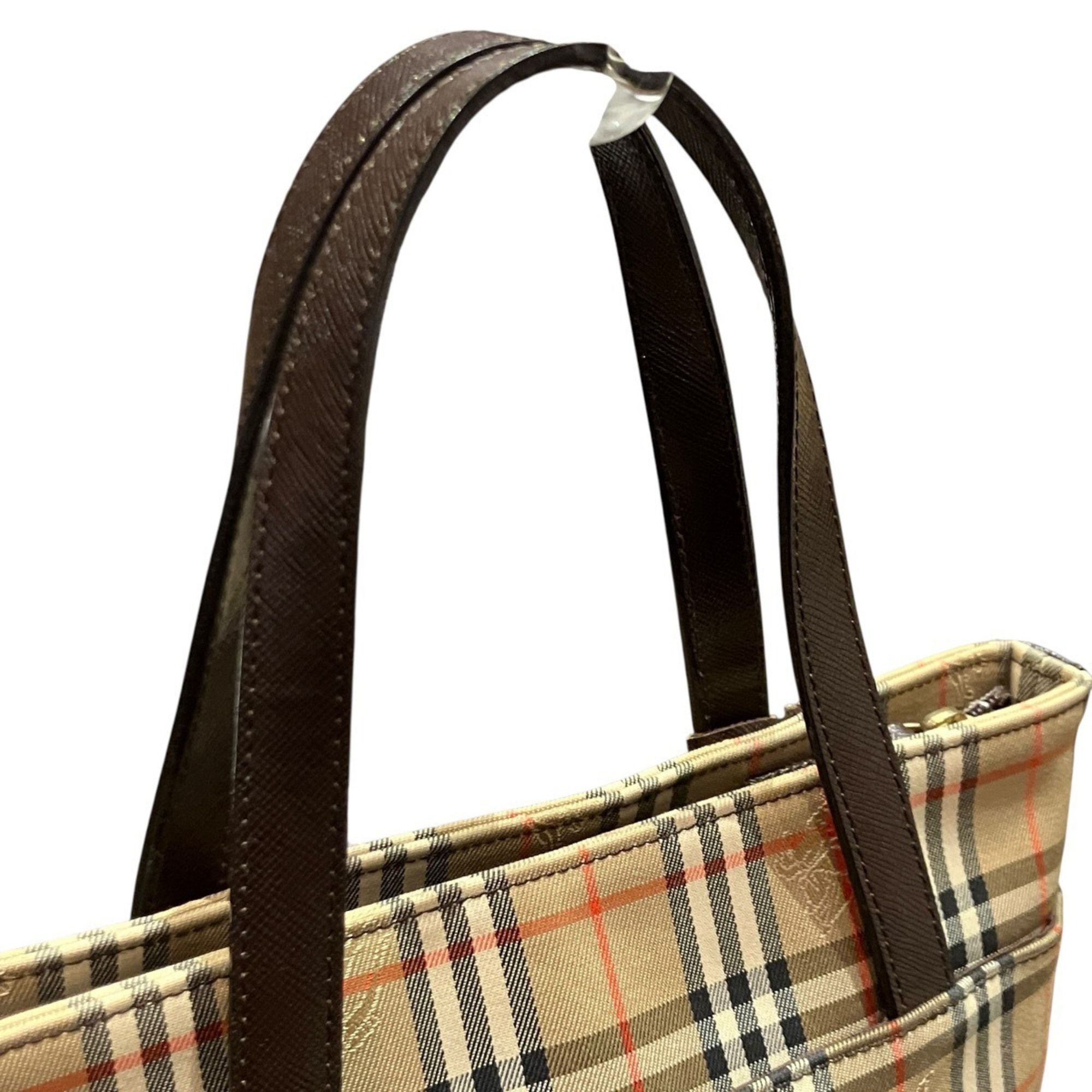 Canvas Leather Handbag (Pre-Owned) - Burberry - Modalova