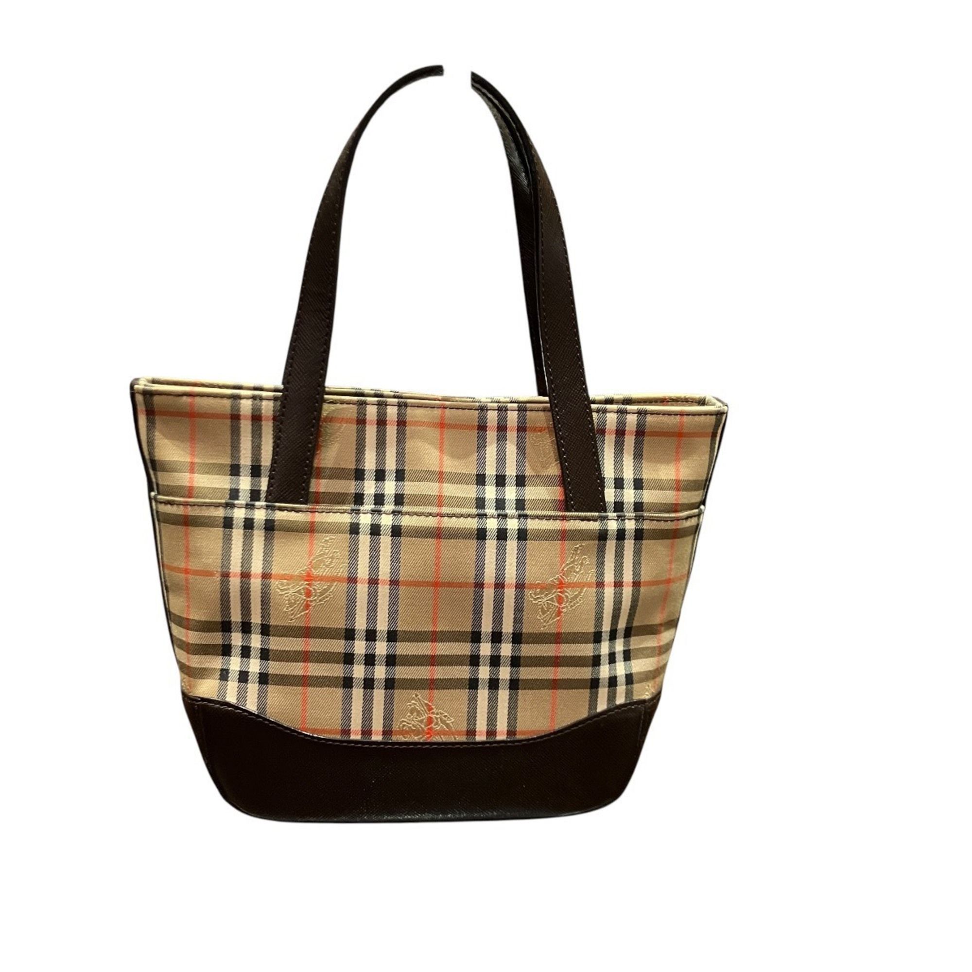 Canvas Leather Handbag (Pre-Owned) - Burberry - Modalova