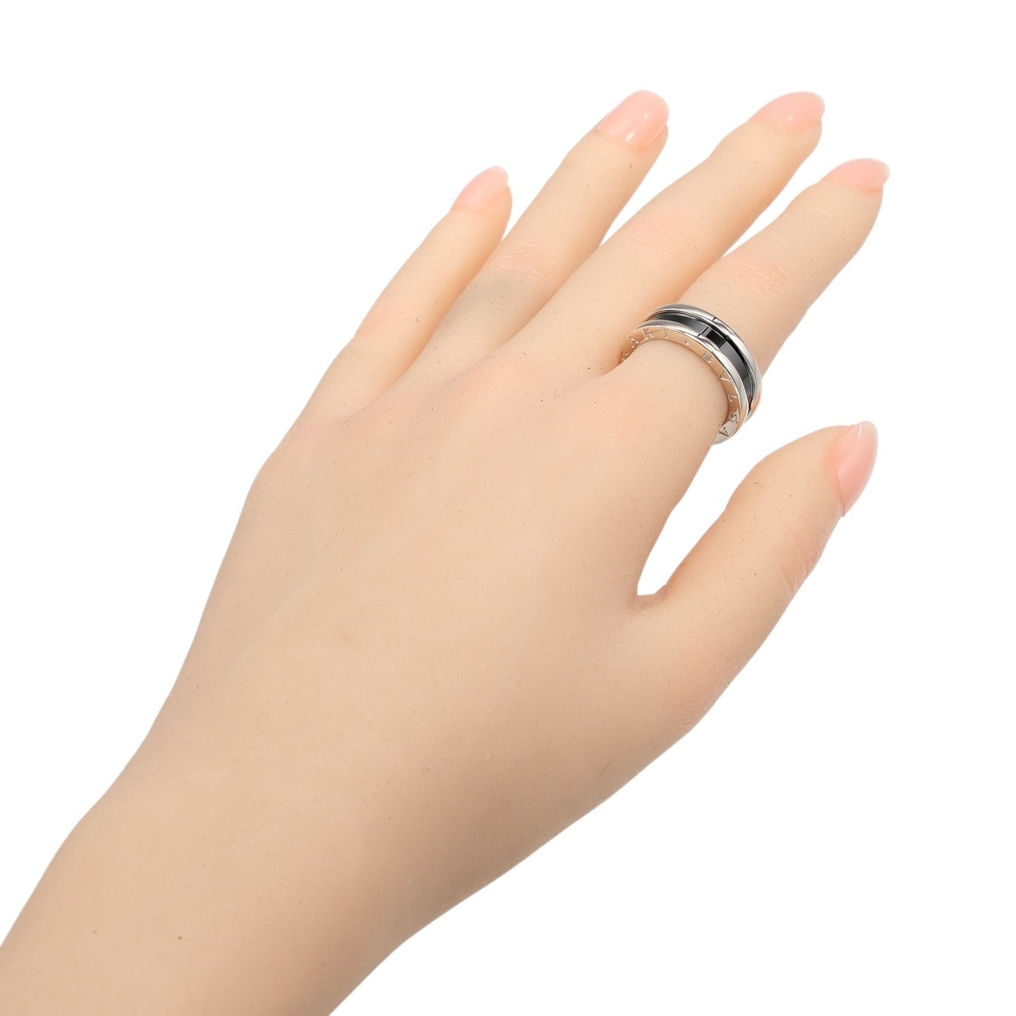 B.Zero1 Ceramic Silver 925 Band Ring (Pre-Owned) - Bvlgari - Modalova