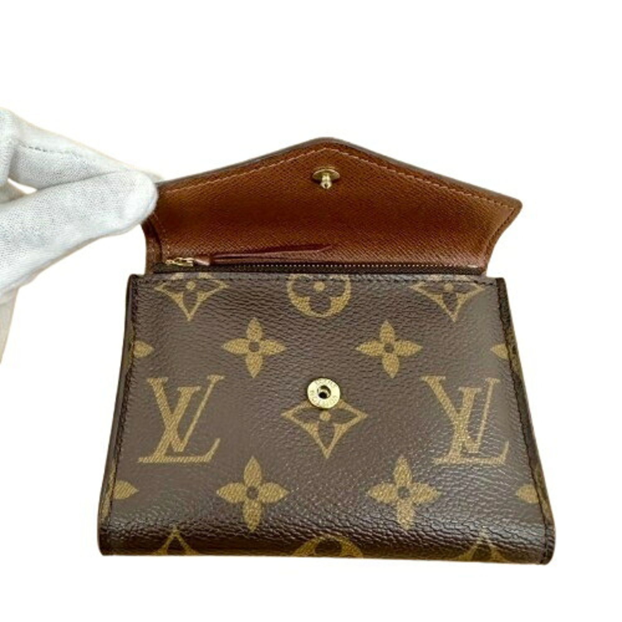Monogram Leather Wallet (Tri-Fold) (Pre-Owned) - Louis Vuitton - Modalova