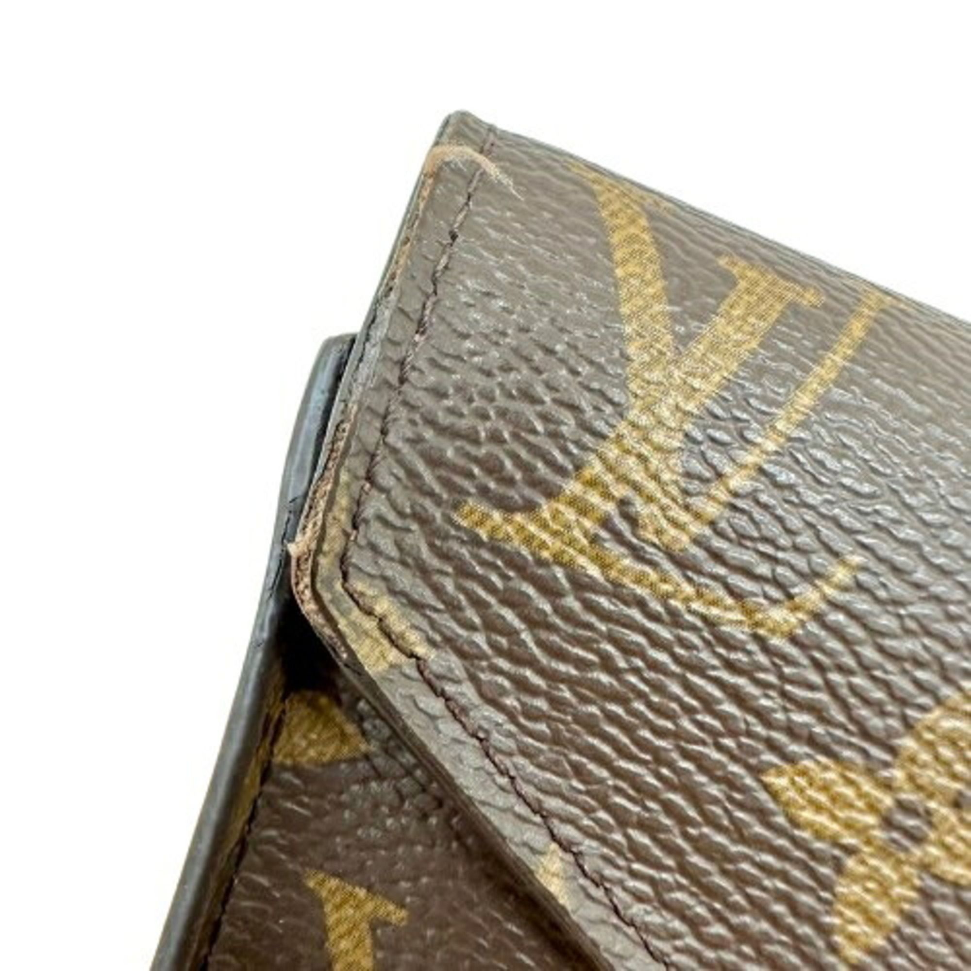 Monogram Leather Wallet (Tri-Fold) (Pre-Owned) - Louis Vuitton - Modalova