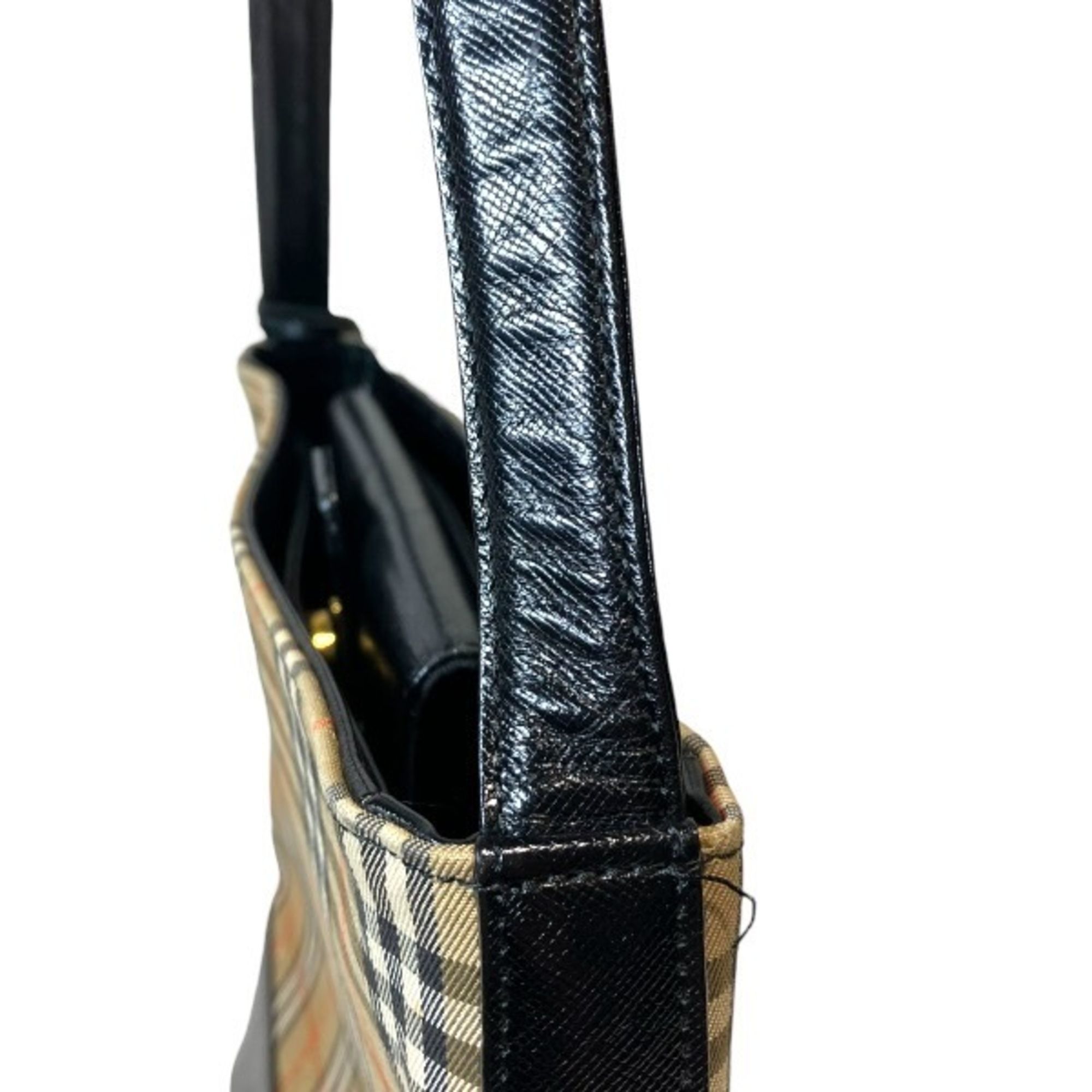 Leather Canvas Shoulder Bag (Pre-Owned) - Burberry - Modalova