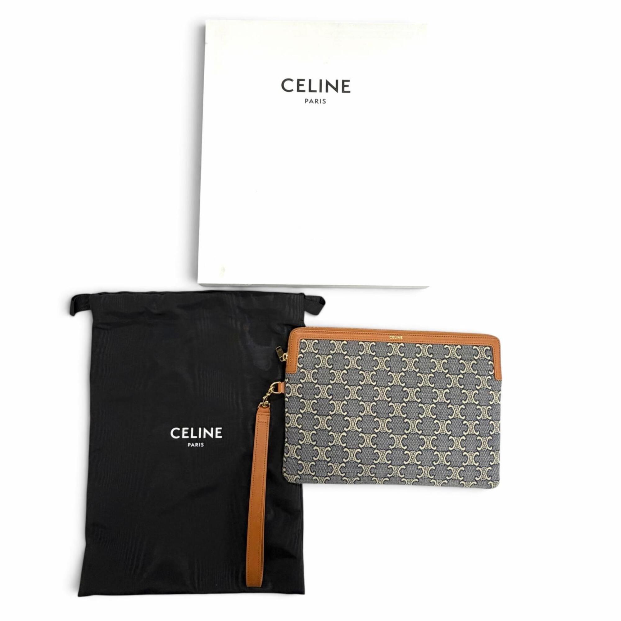 Canvas Leather Clutch Bag Pouch (Pre-Owned) - Celine - Modalova