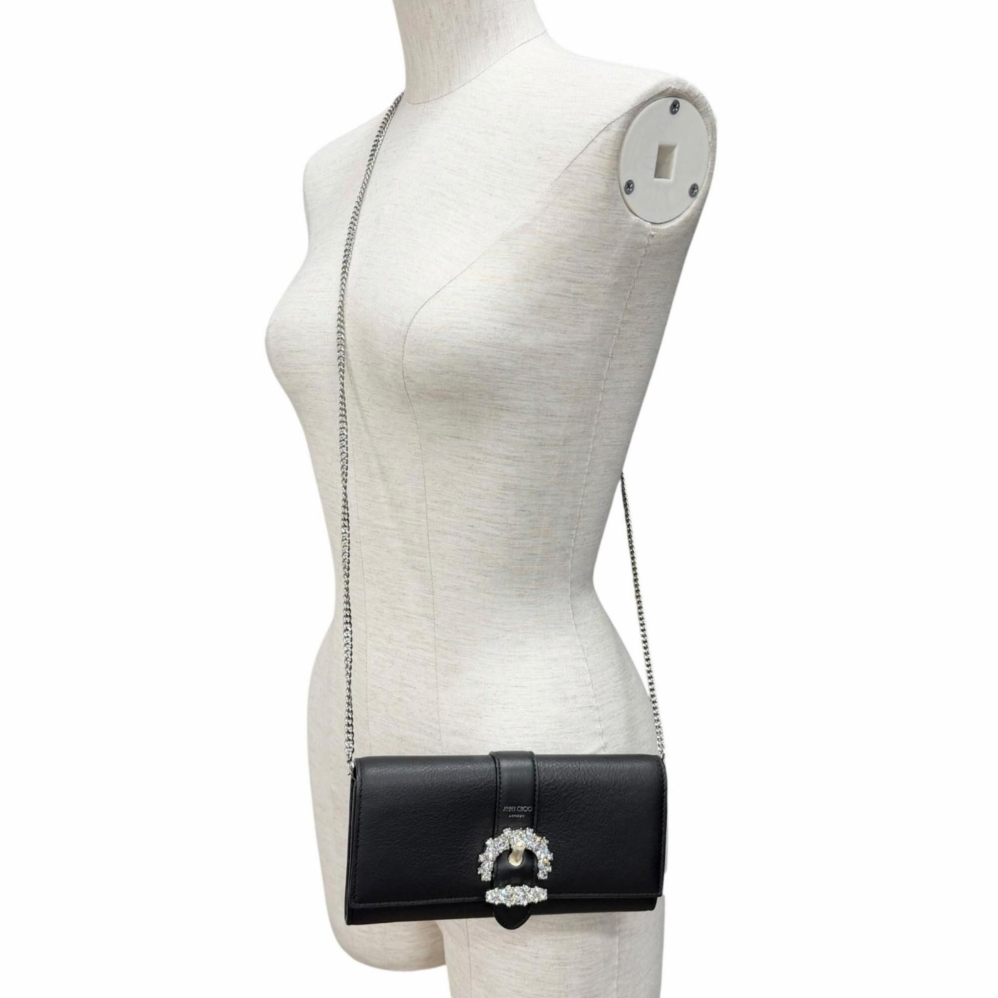 Leather Chain/Shoulder Wallet (Pre-Owned) - Jimmy Choo - Modalova