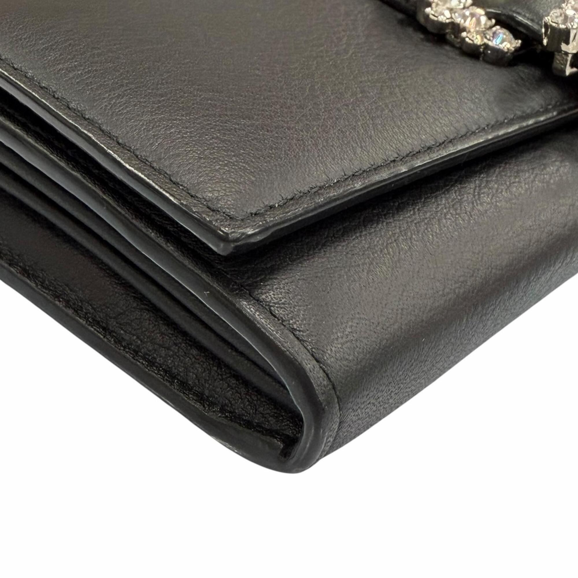 Leather Chain/Shoulder Wallet (Pre-Owned) - Jimmy Choo - Modalova