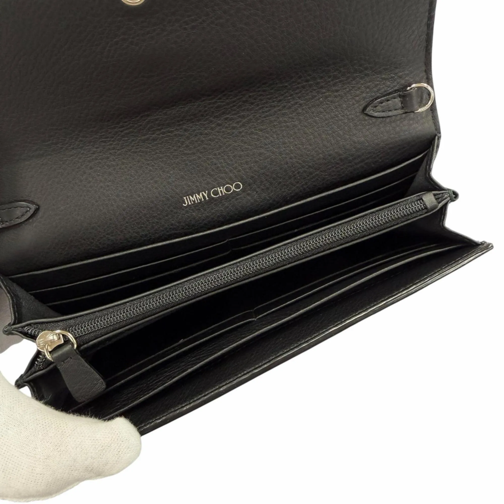Leather Chain/Shoulder Wallet (Pre-Owned) - Jimmy Choo - Modalova