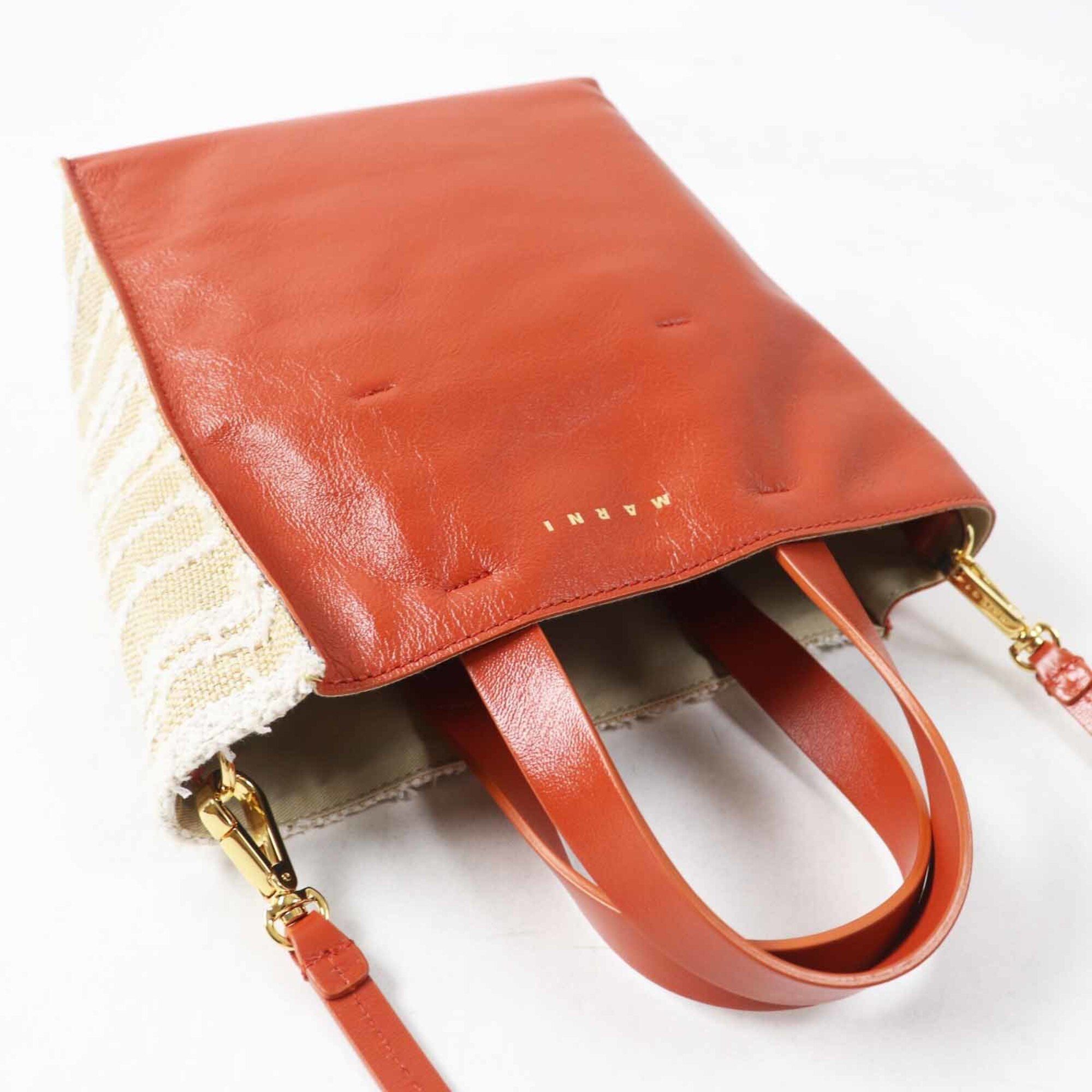 Canvas Leather Shoulder Bag (Pre-Owned) - Marni - Modalova
