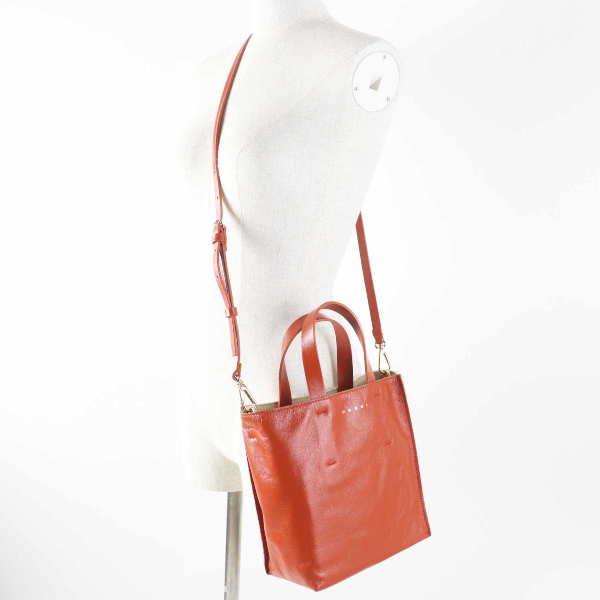 Canvas Leather Shoulder Bag (Pre-Owned) - Marni - Modalova