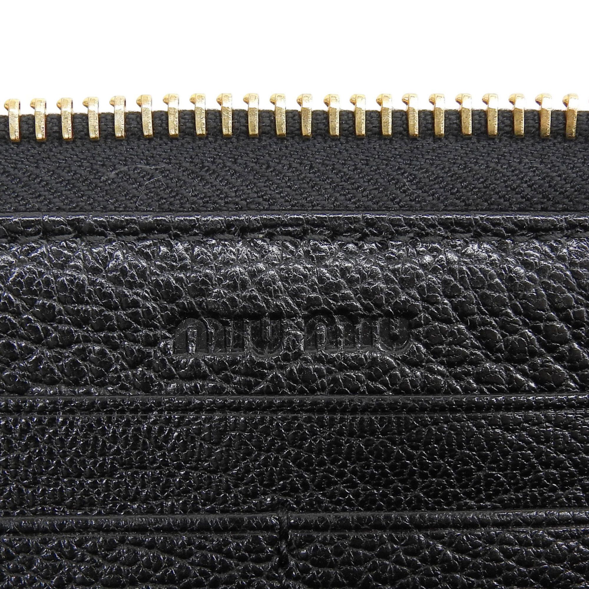 Leather Long Wallet (Bi-Fold) (Pre-Owned) - Miu Miu - Modalova