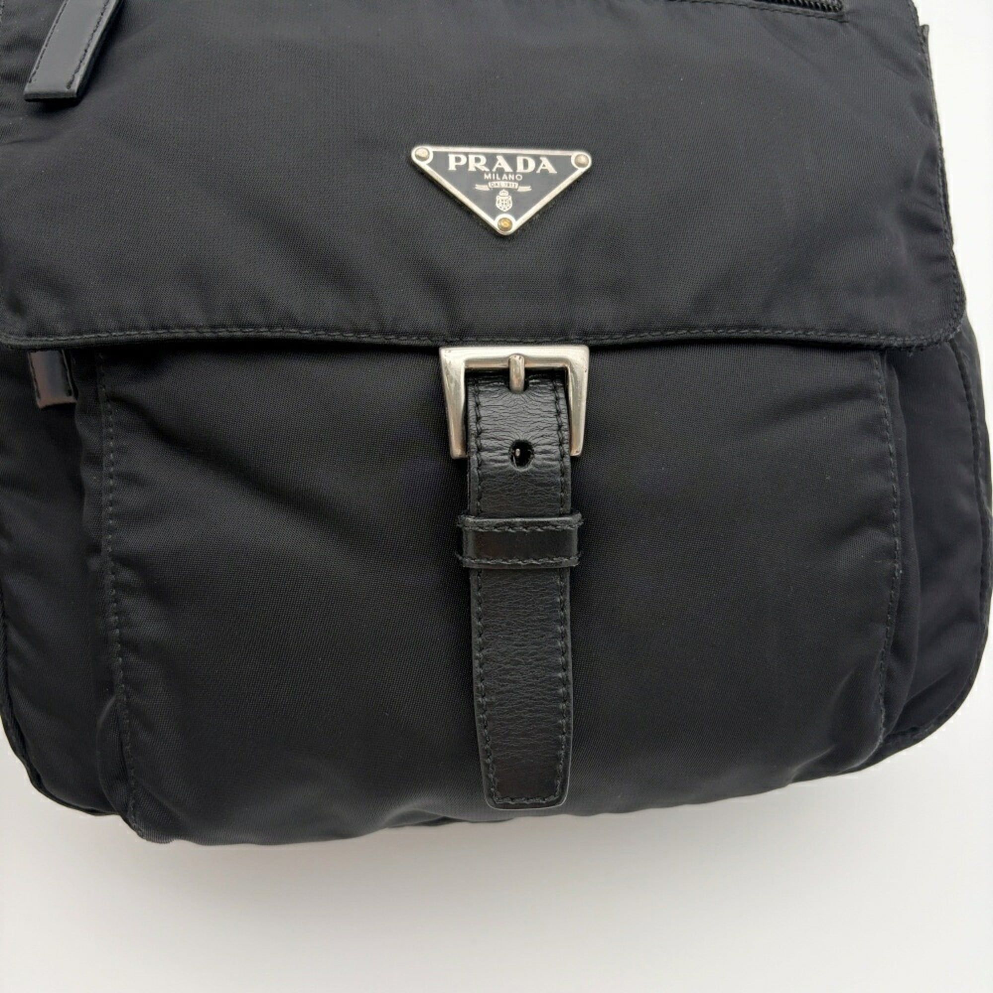 Nylon Leather Shoulder Bag (Pre-Owned) - Prada - Modalova