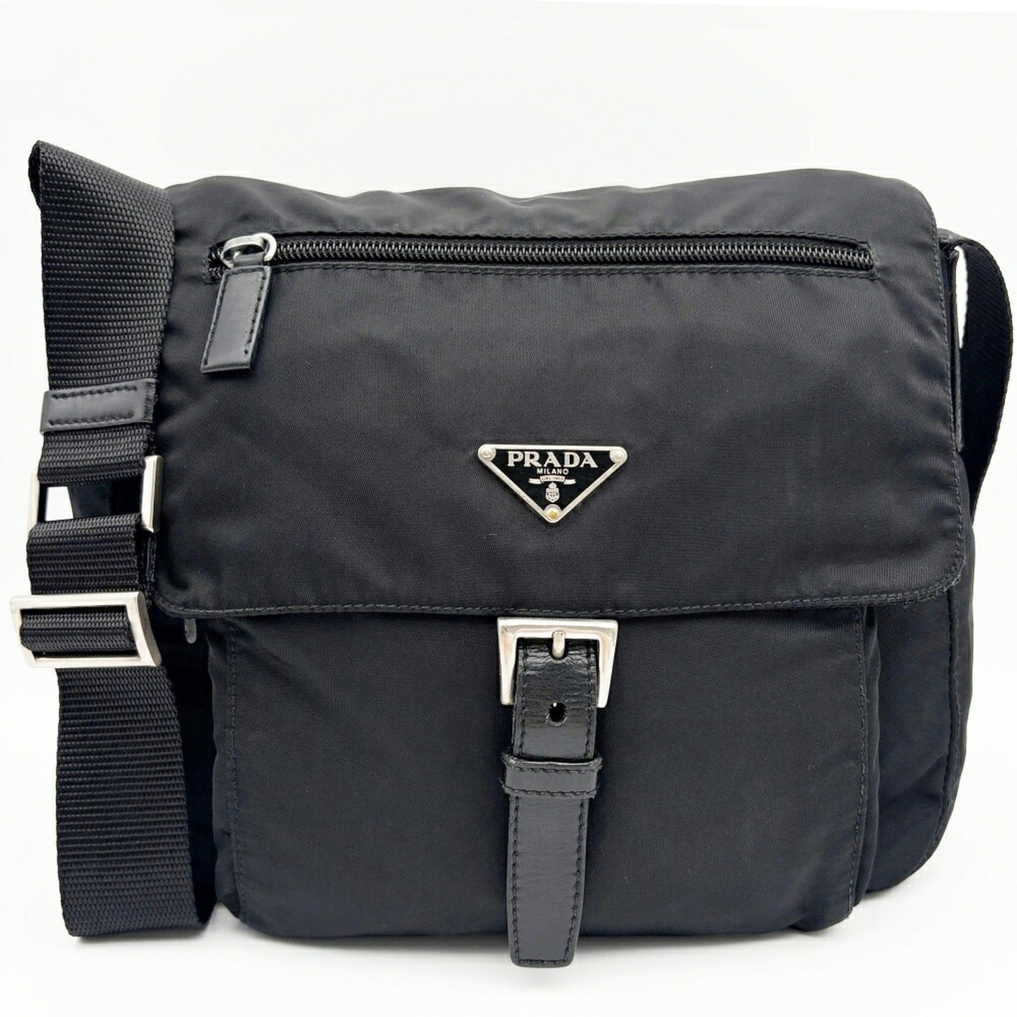 Nylon Leather Shoulder Bag (Pre-Owned) - Prada - Modalova