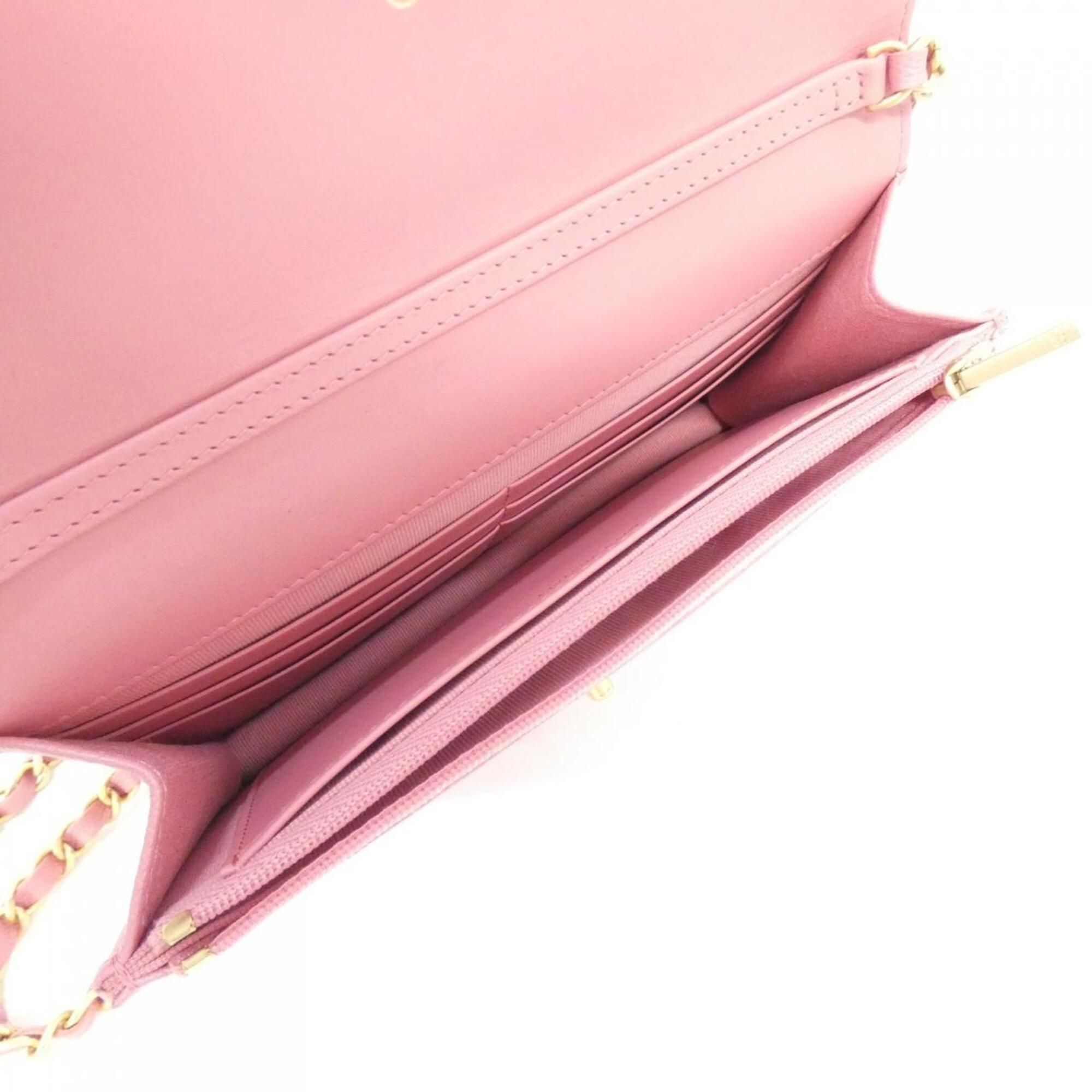 Grained Calfskin Chain/Shoulder Wallet (Pre-Owned) - Chanel - Modalova