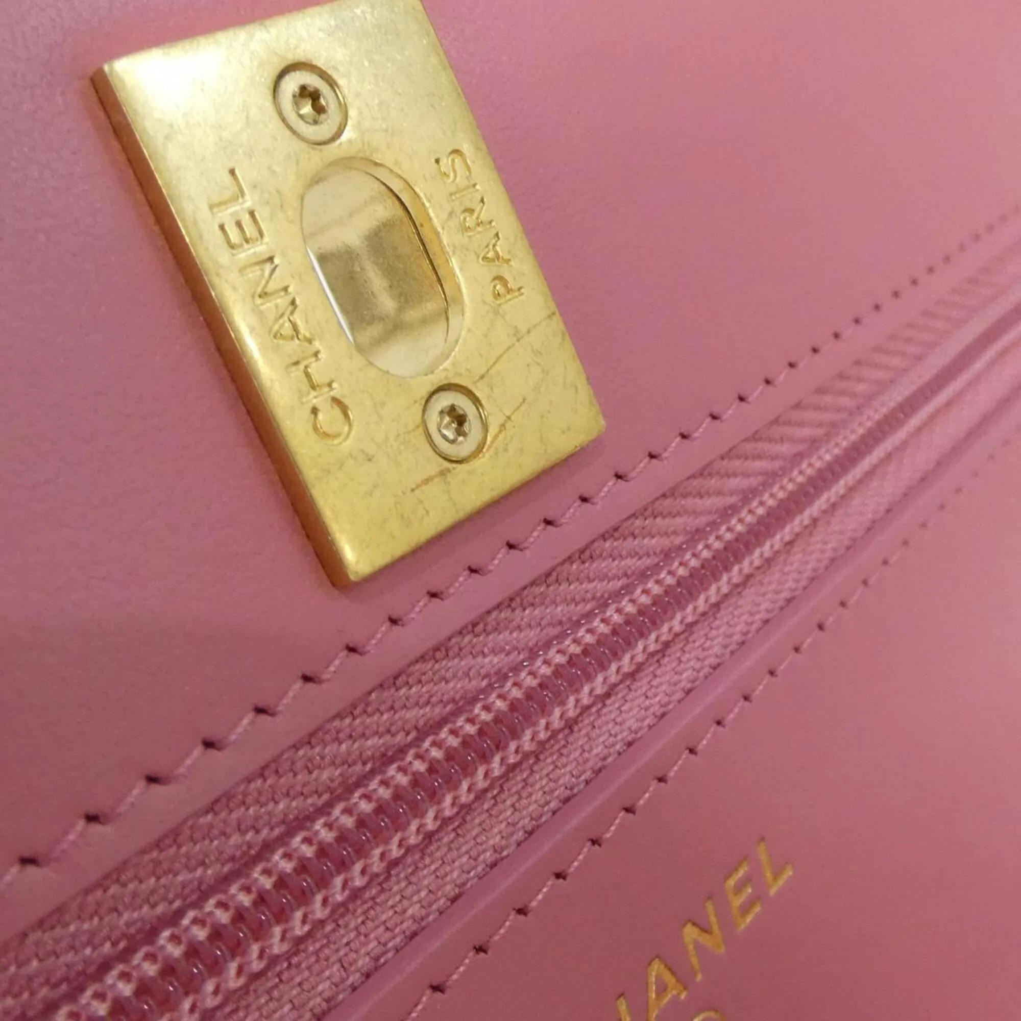 Grained Calfskin Chain/Shoulder Wallet (Pre-Owned) - Chanel - Modalova