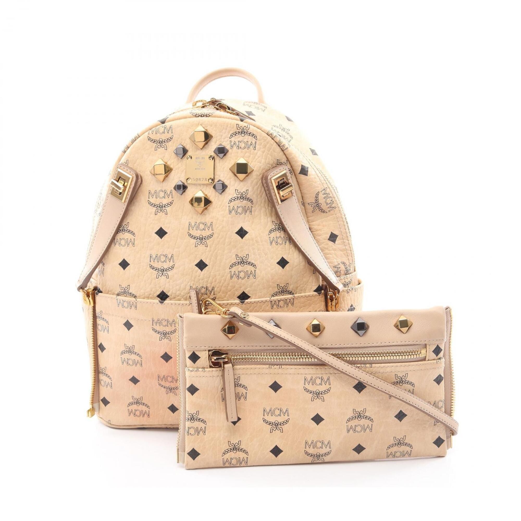 Coated Canvas Leather Backpack (Pre-Owned) - MCM - Modalova