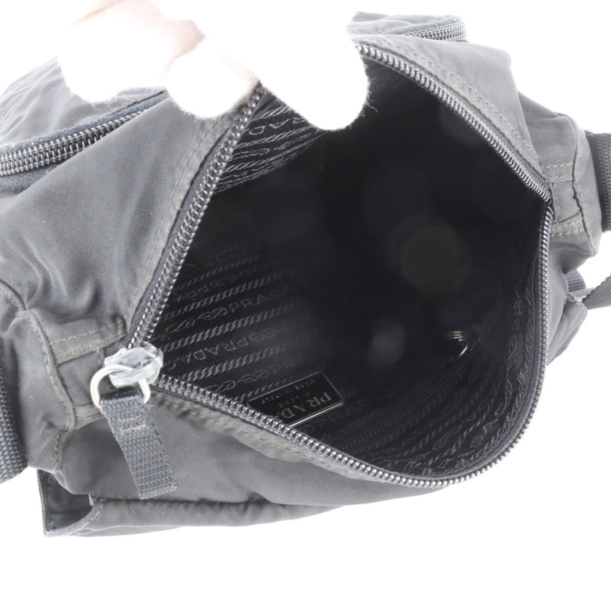 Leather Nylon Messenger Bag Shoulder Bag (Pre-Owned) - Prada - Modalova