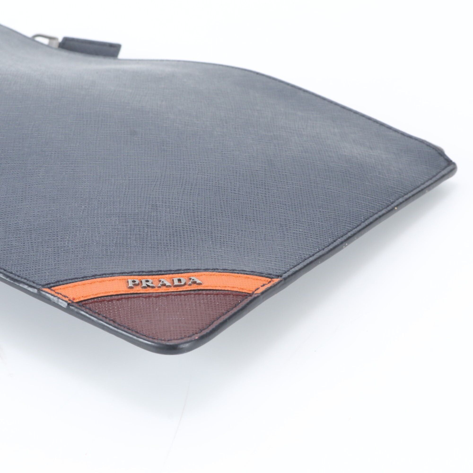 Leather Clutch Bag (Pre-Owned) - Prada - Modalova