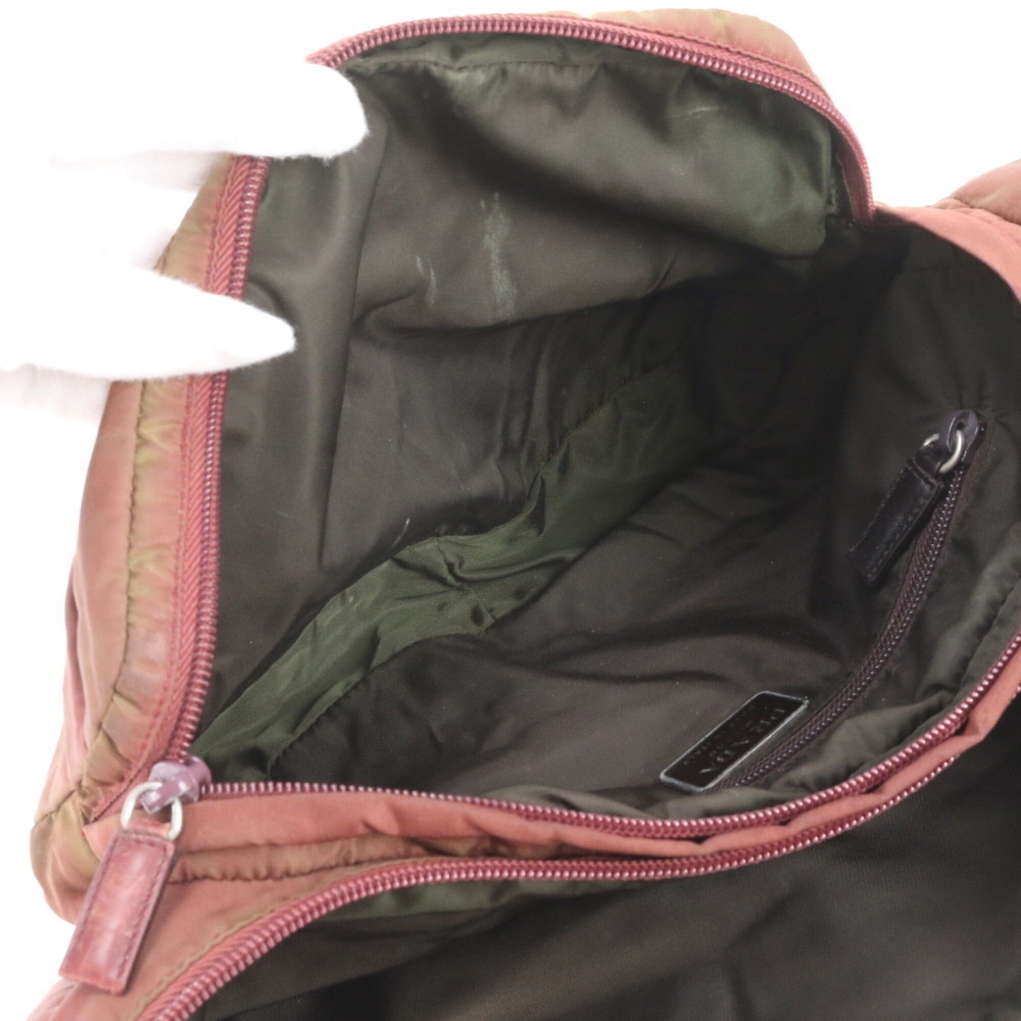 Leather Nylon Pouch Sling Bag (Pre-Owned) - Prada - Modalova