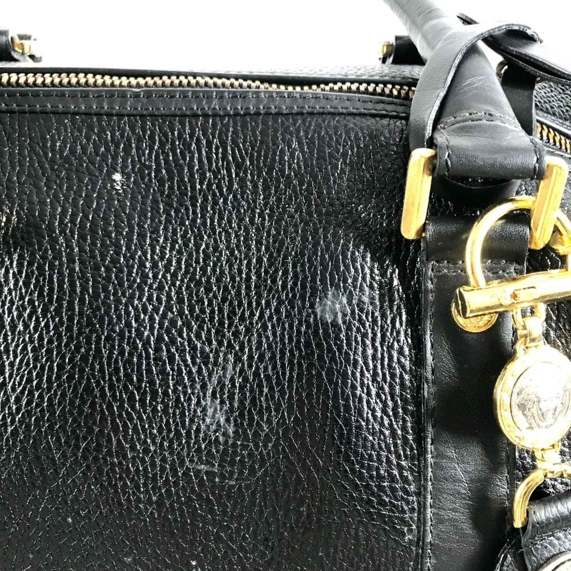 Leather Boston Bag Handbag (Pre-Owned) - Versace - Modalova