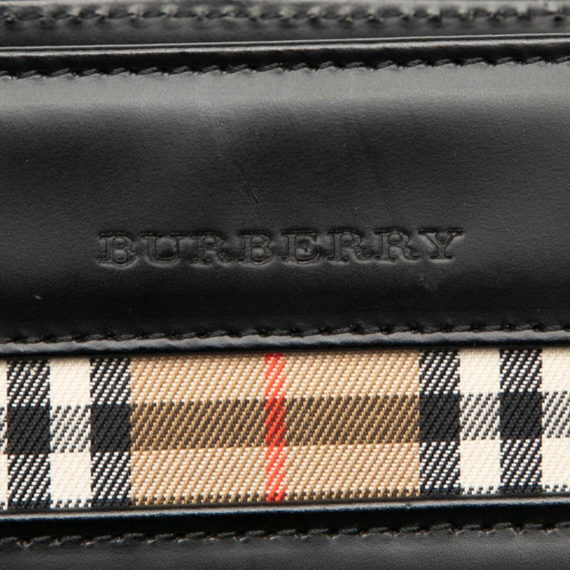 Canvas Leather Handbag (Pre-Owned) - Burberry - Modalova