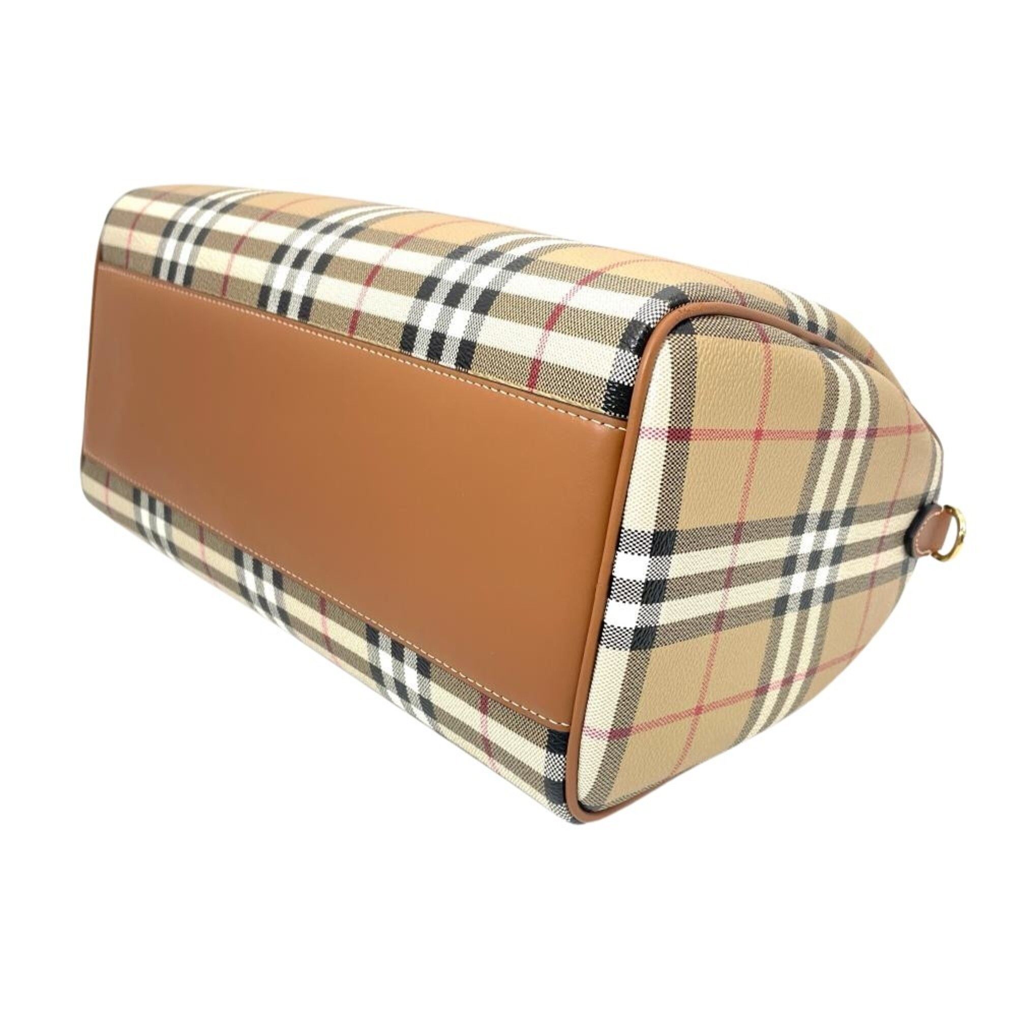 Polyester Elastane Cotton Leather Boston Bag (Pre-Owned) - Burberry - Modalova