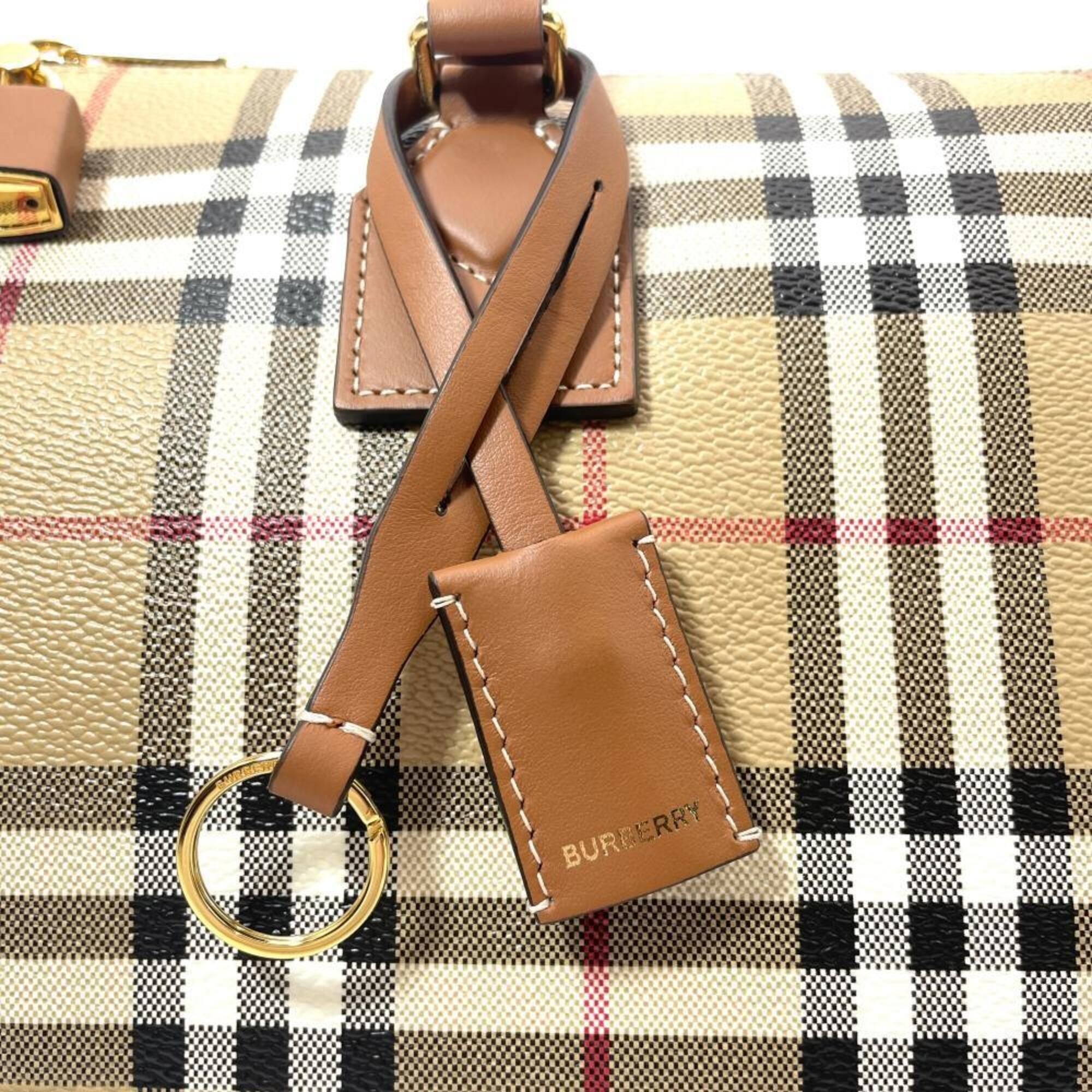 Polyester Elastane Cotton Leather Boston Bag (Pre-Owned) - Burberry - Modalova