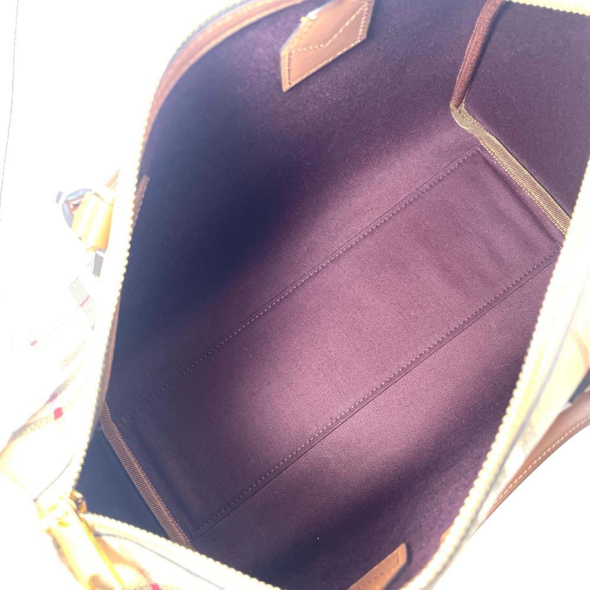 Polyester Elastane Cotton Leather Boston Bag (Pre-Owned) - Burberry - Modalova