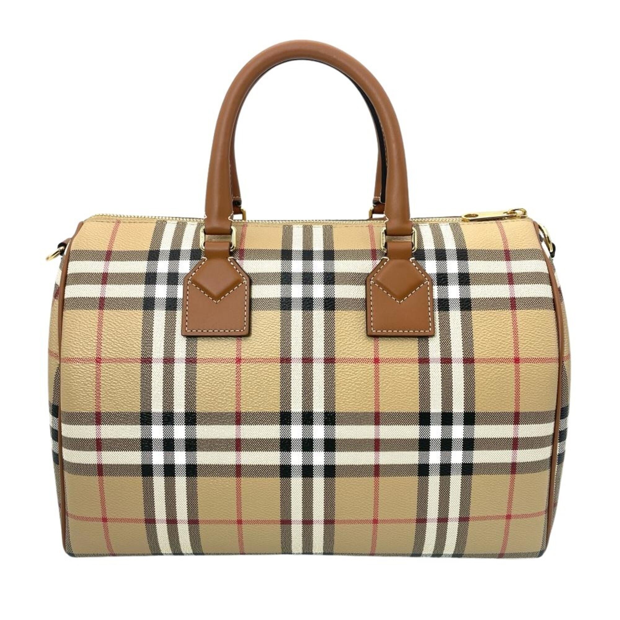 Polyester Elastane Cotton Leather Boston Bag (Pre-Owned) - Burberry - Modalova