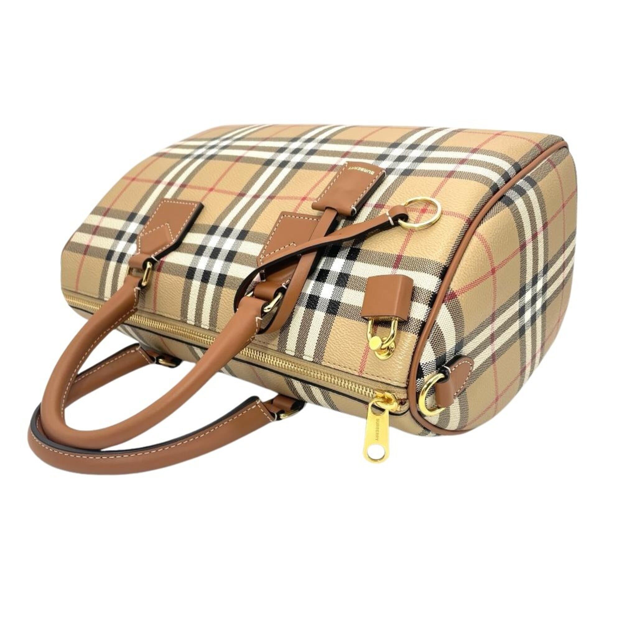 Polyester Elastane Cotton Leather Boston Bag (Pre-Owned) - Burberry - Modalova