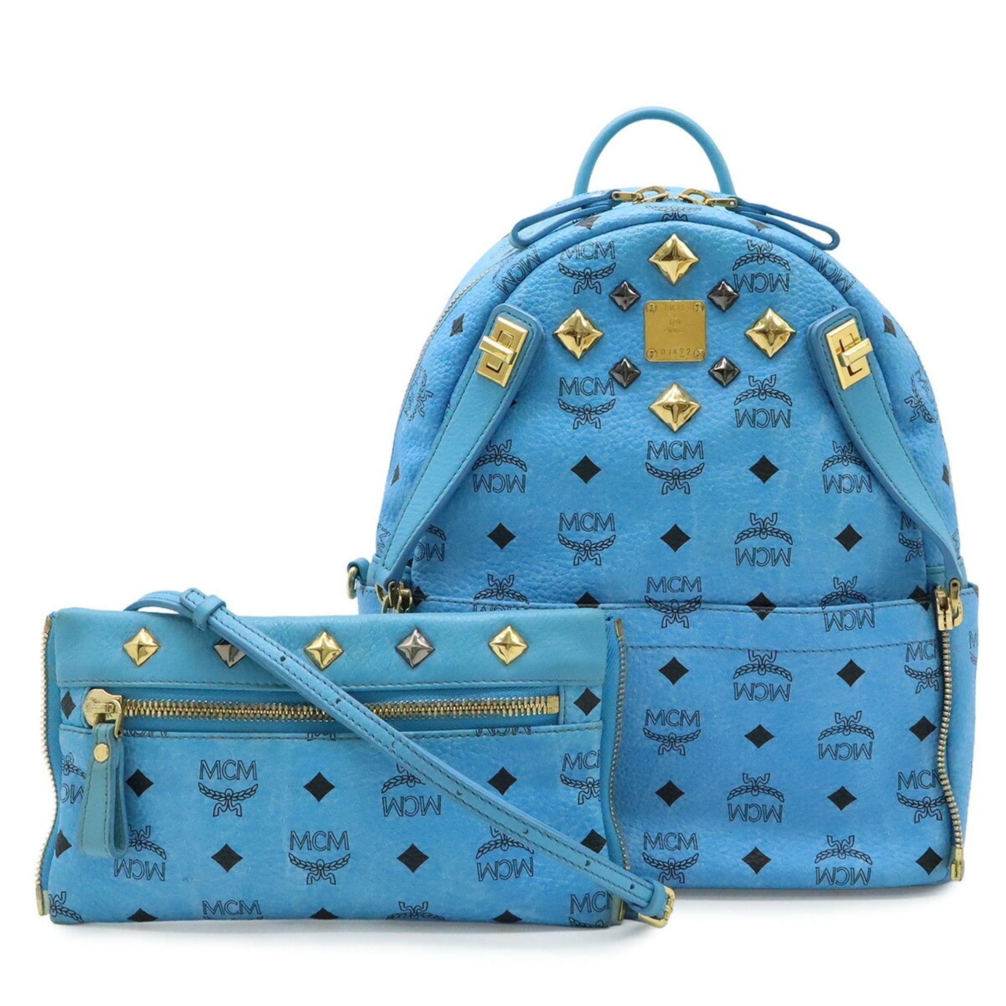 Visetos Coated Canvas Leather Backpack Shoulder Bag (Pre-Owned) - MCM - Modalova