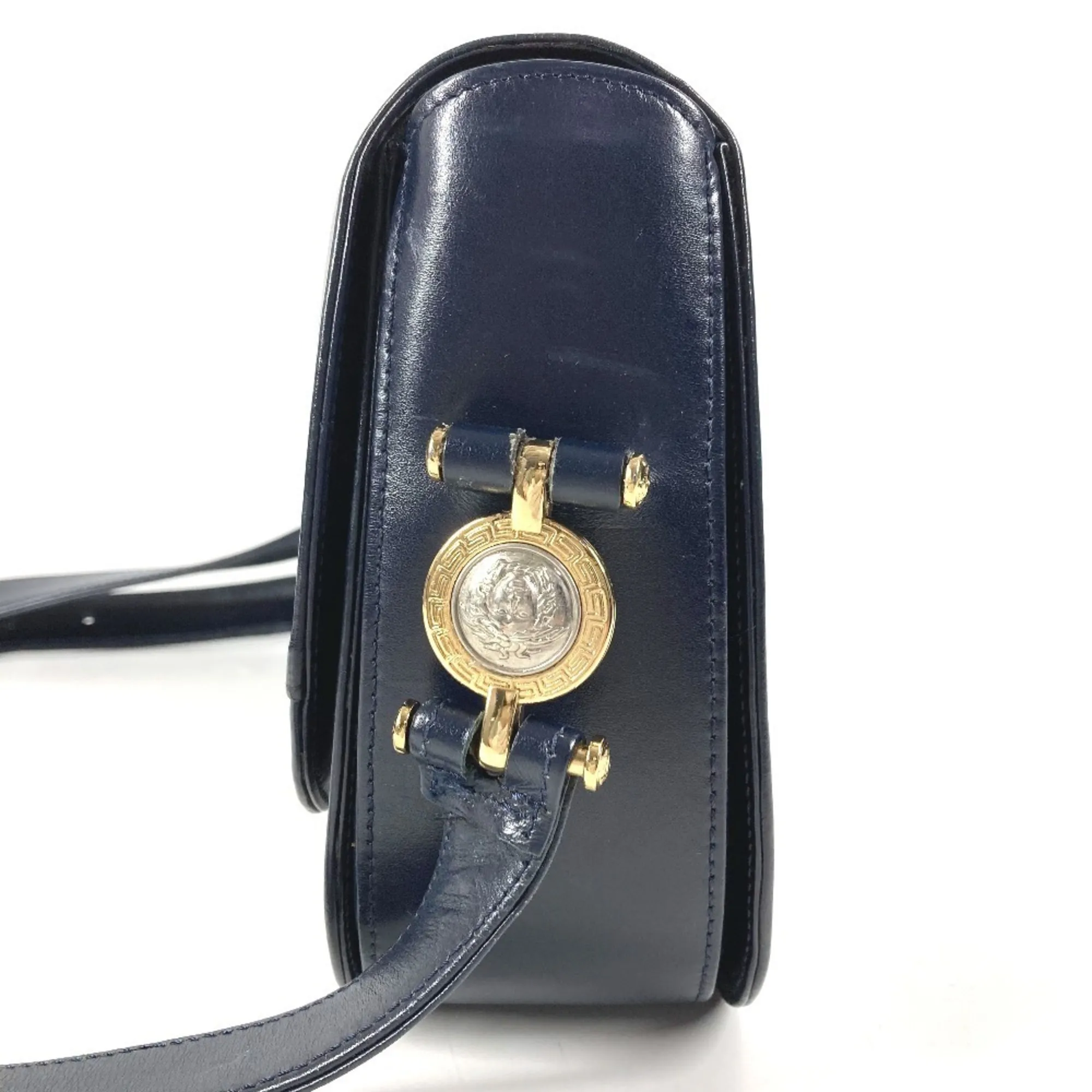 Leather Shoulder Bag (Pre-Owned) - Versace - Modalova