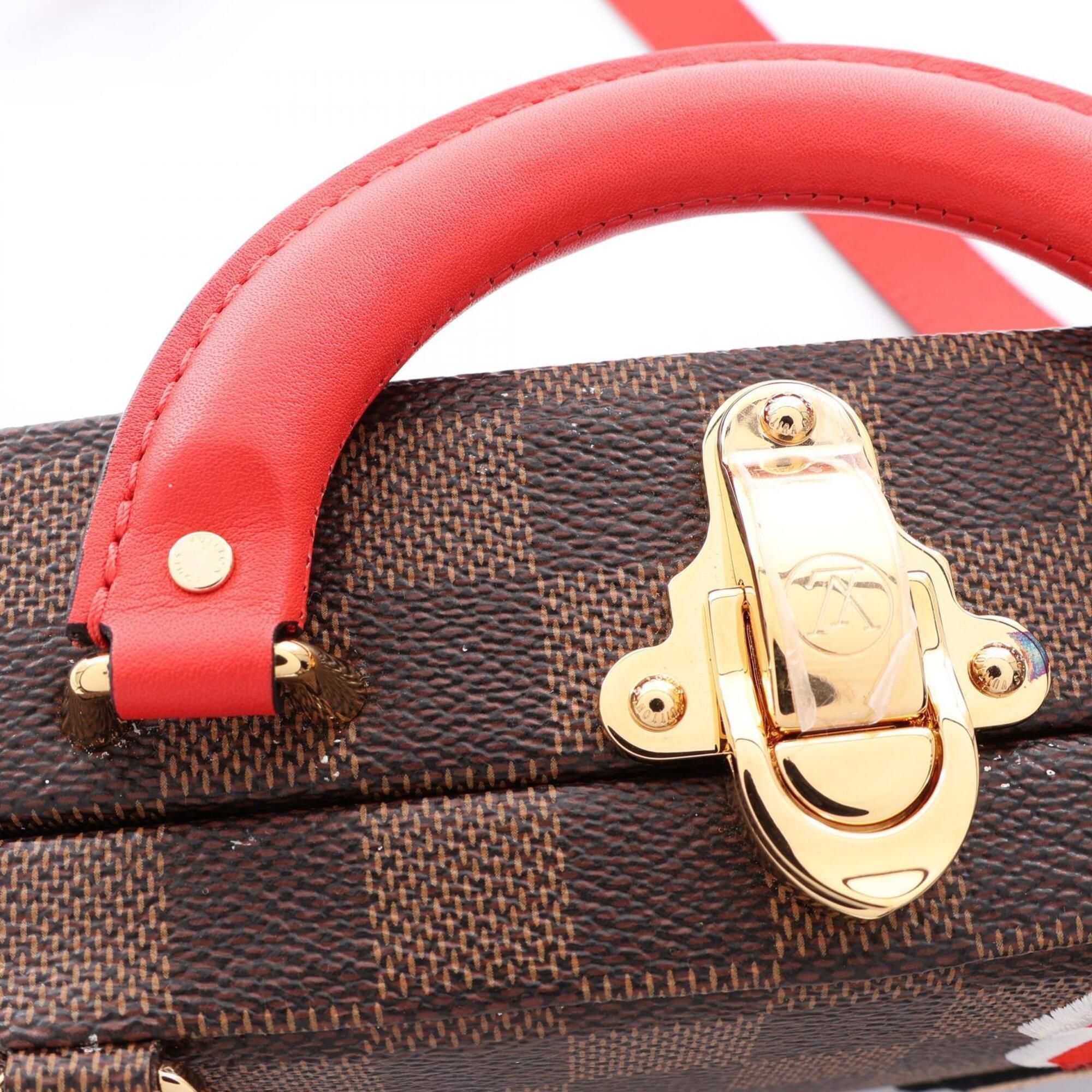 Coated Canvas Damier Canvas Leather Handbag (Pre-Owned) - Louis Vuitton - Modalova