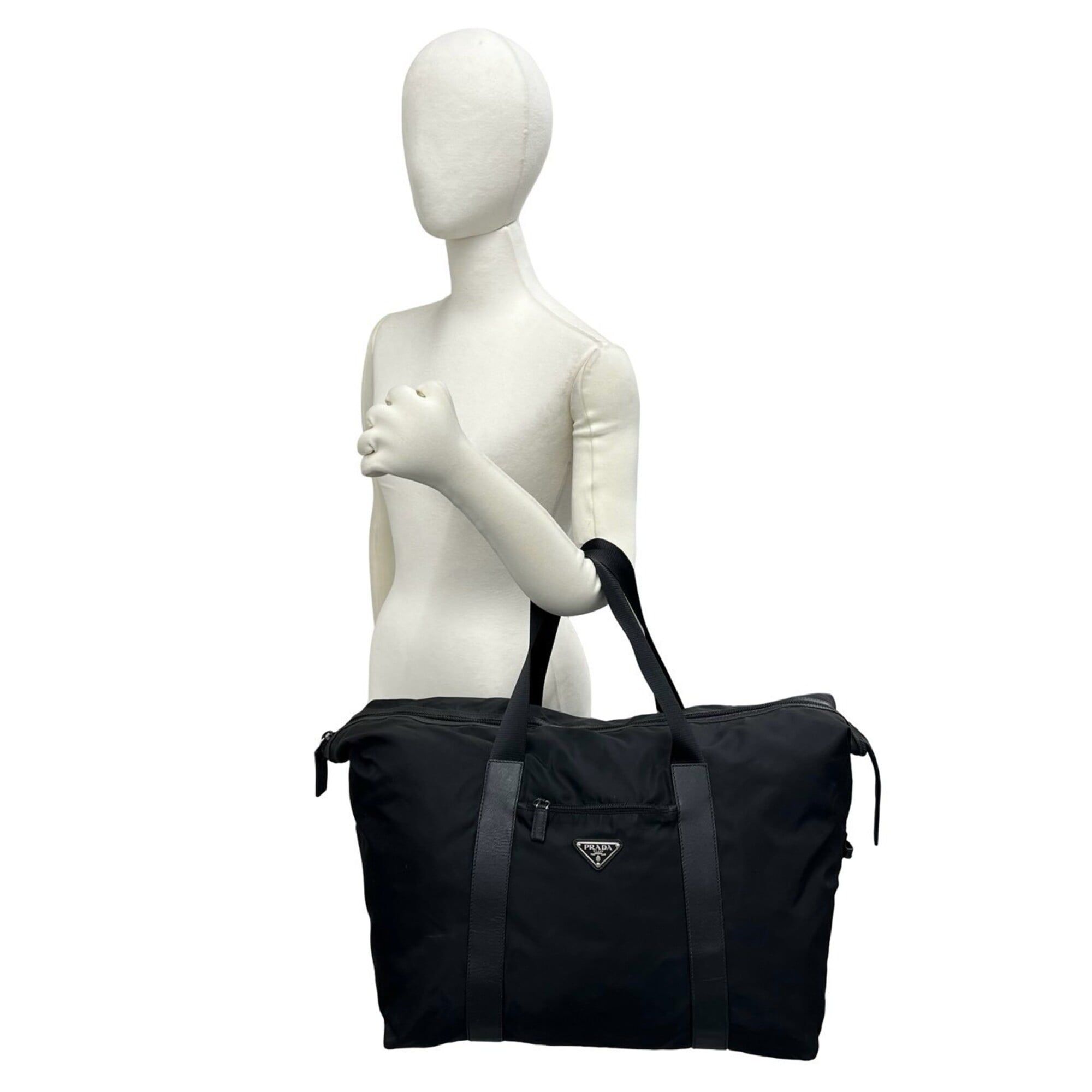 Nylon Leather Boston Bag (Pre-Owned) - Prada - Modalova