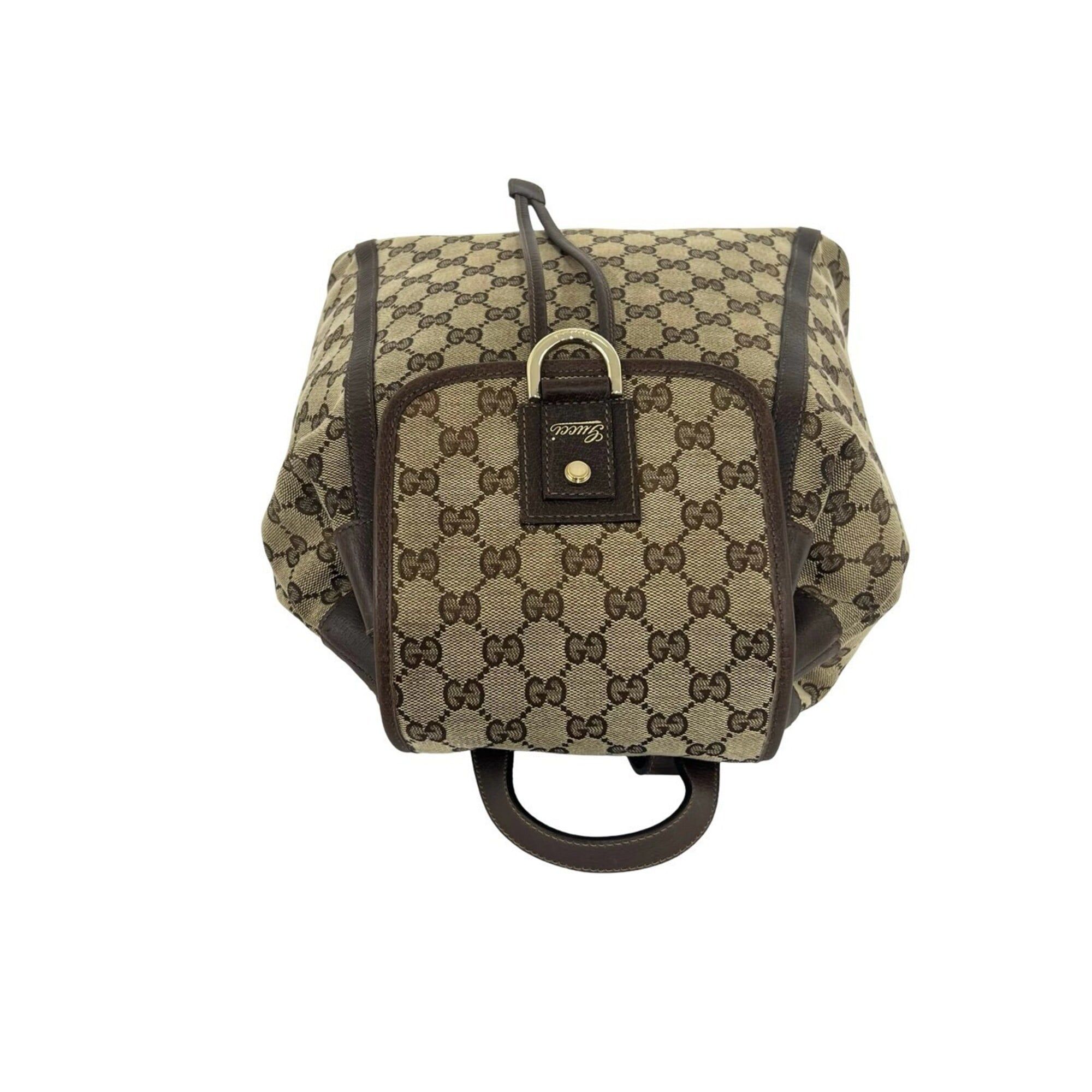 Canvas Leather Backpack (Pre-Owned) - Gucci - Modalova