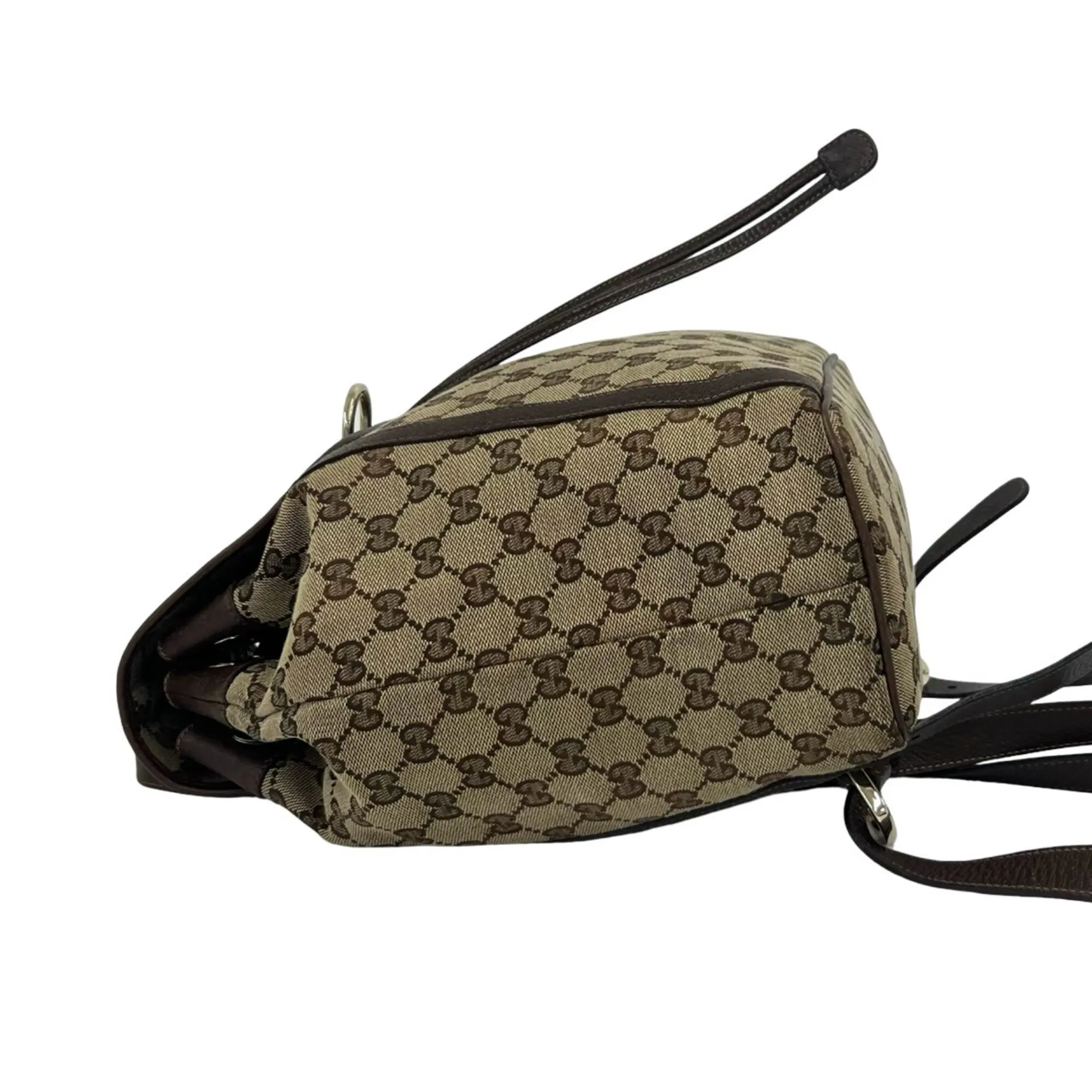 Canvas Leather Backpack (Pre-Owned) - Gucci - Modalova