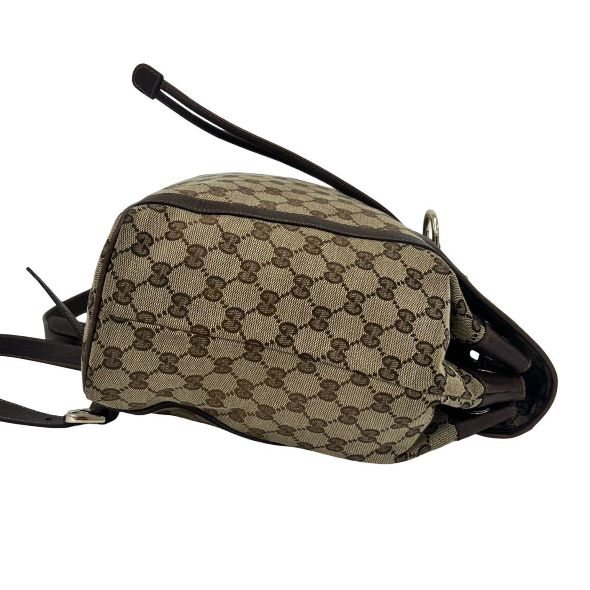 Canvas Leather Backpack (Pre-Owned) - Gucci - Modalova
