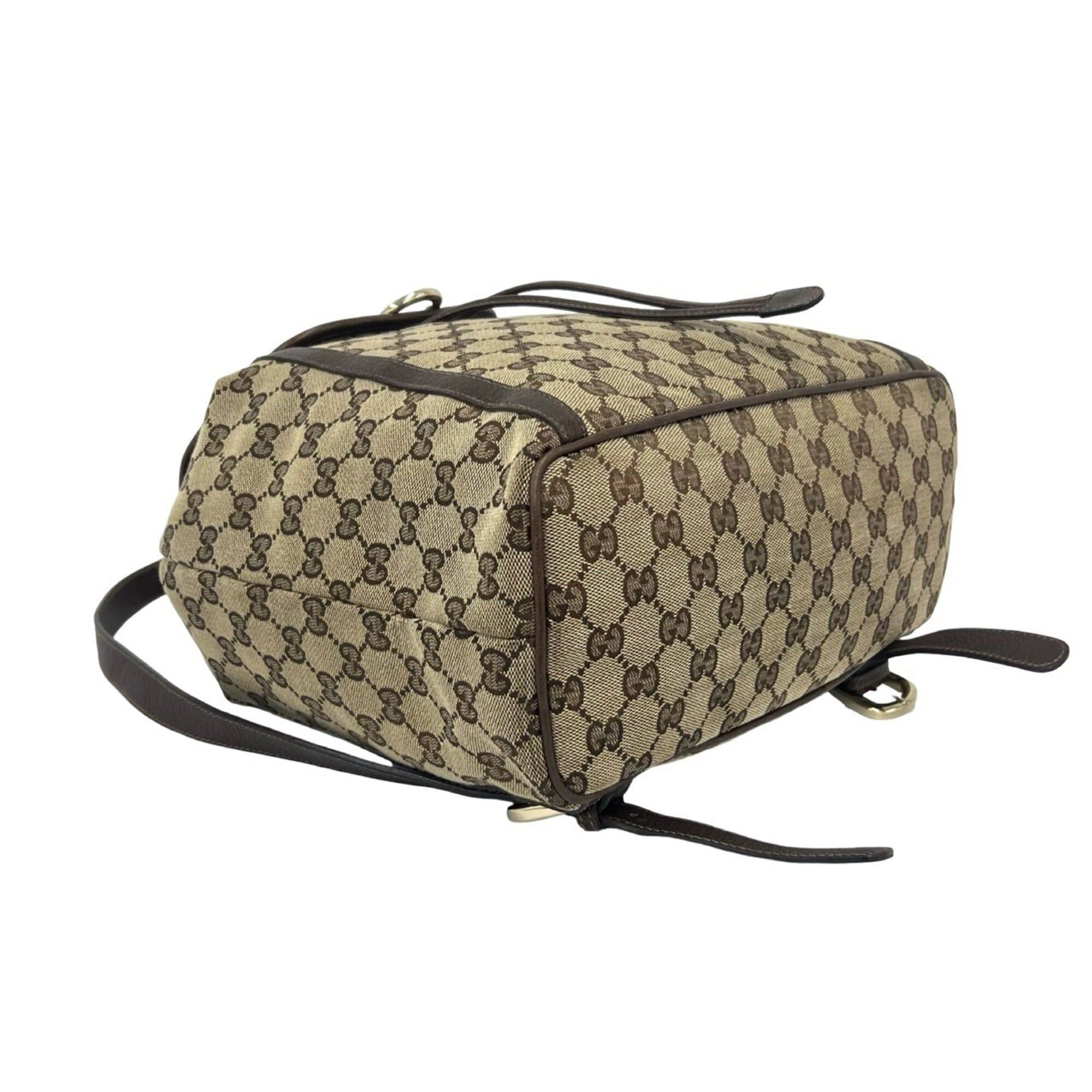 Canvas Leather Backpack (Pre-Owned) - Gucci - Modalova
