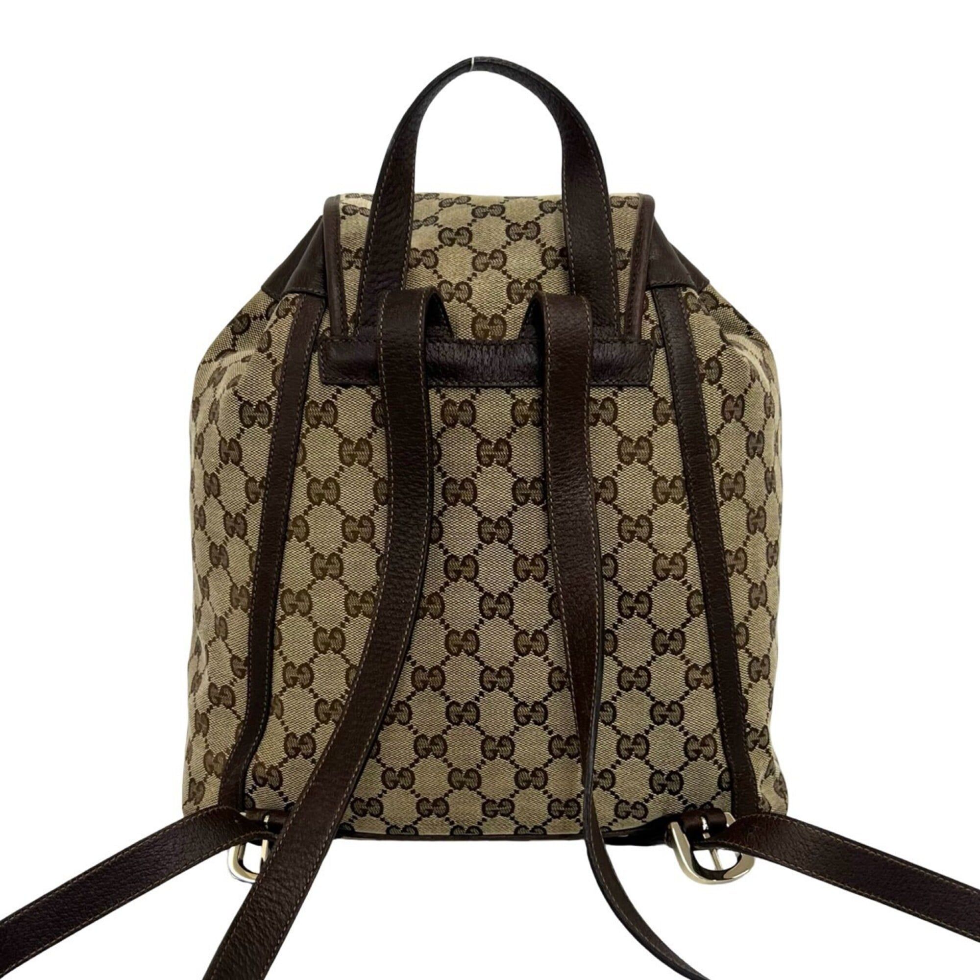 Canvas Leather Backpack (Pre-Owned) - Gucci - Modalova