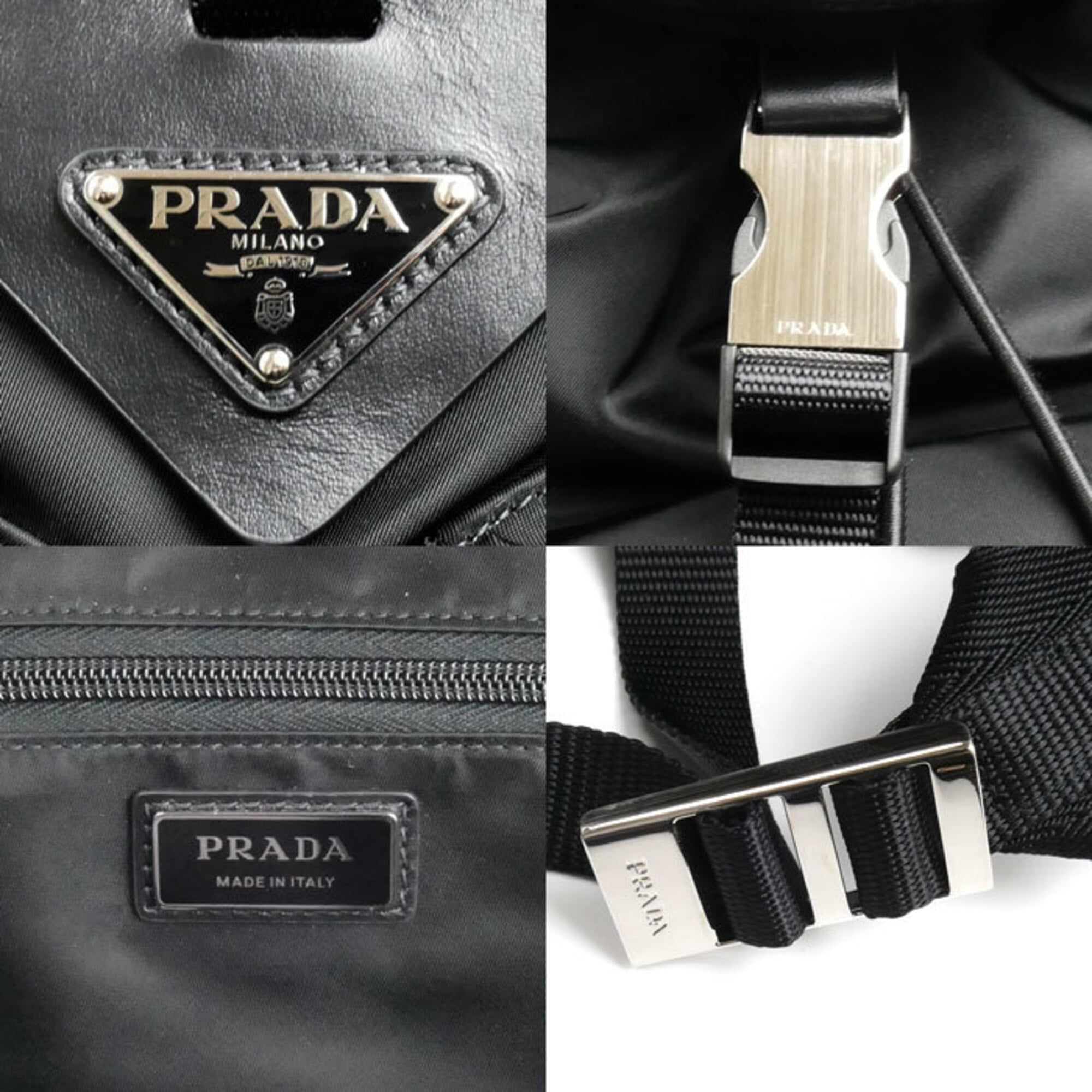 Nylon Leather Backpack (Pre-Owned) - Prada - Modalova