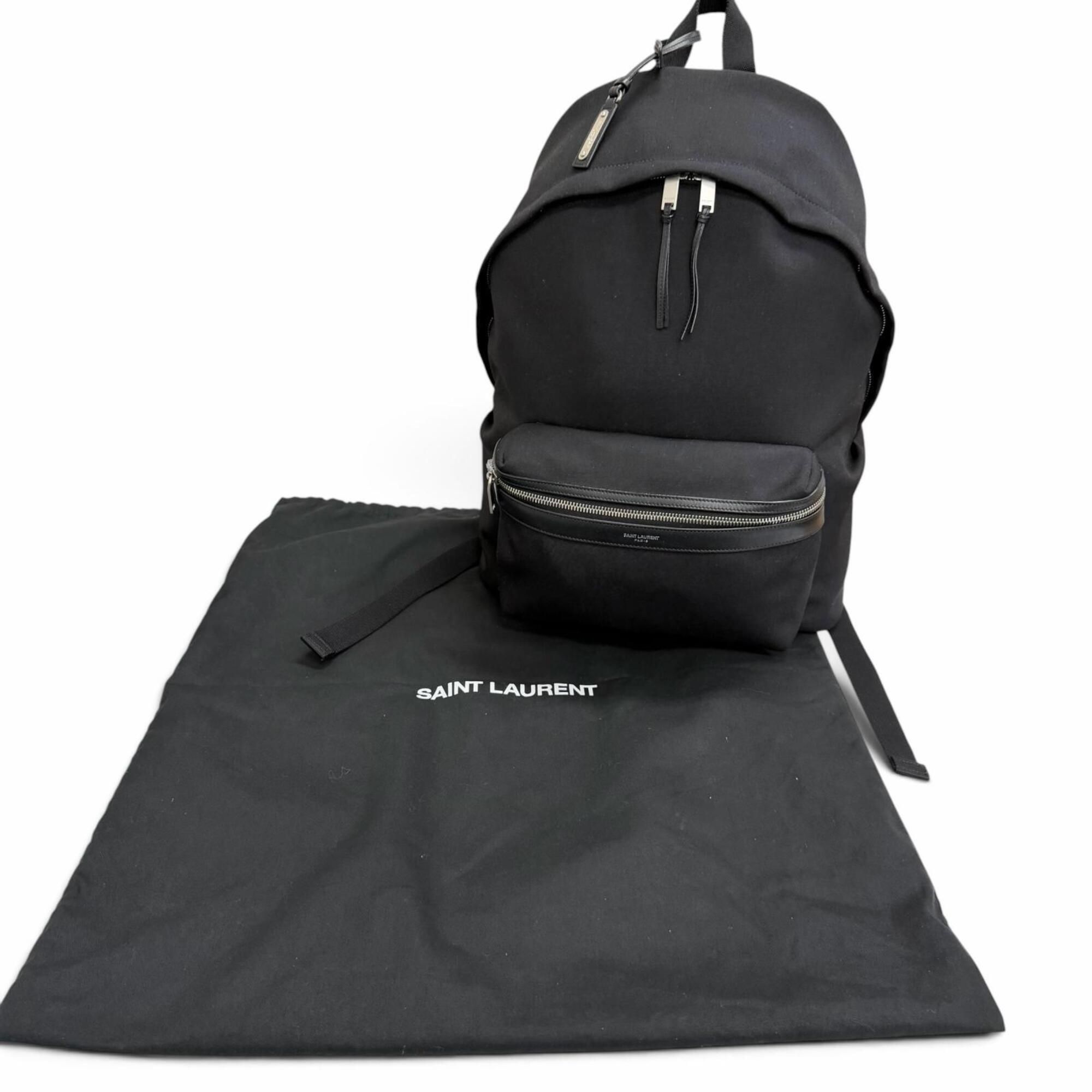 Canvas Leather Backpack (Pre-Owned) - Saint Laurent - Modalova