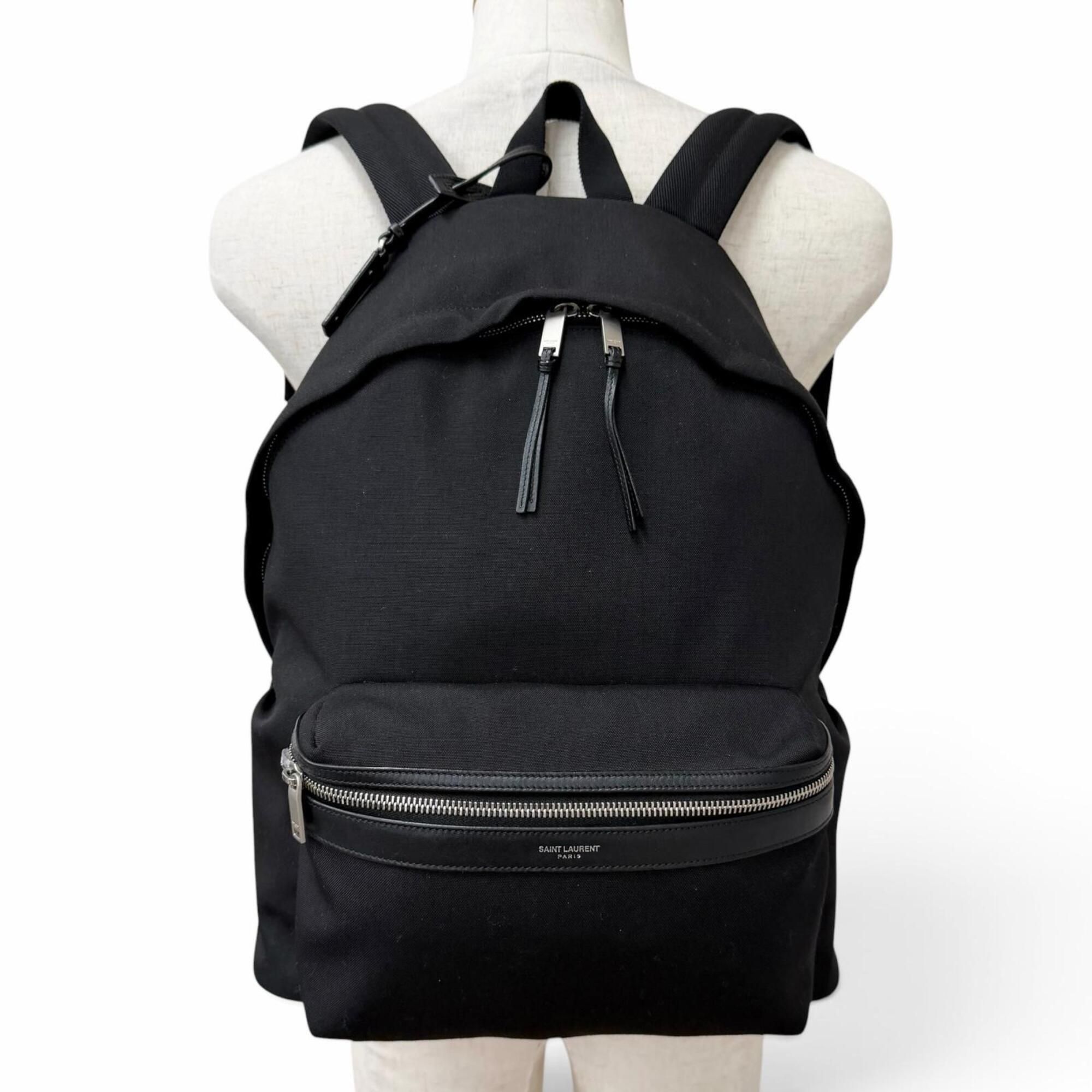 Canvas Leather Backpack (Pre-Owned) - Saint Laurent - Modalova