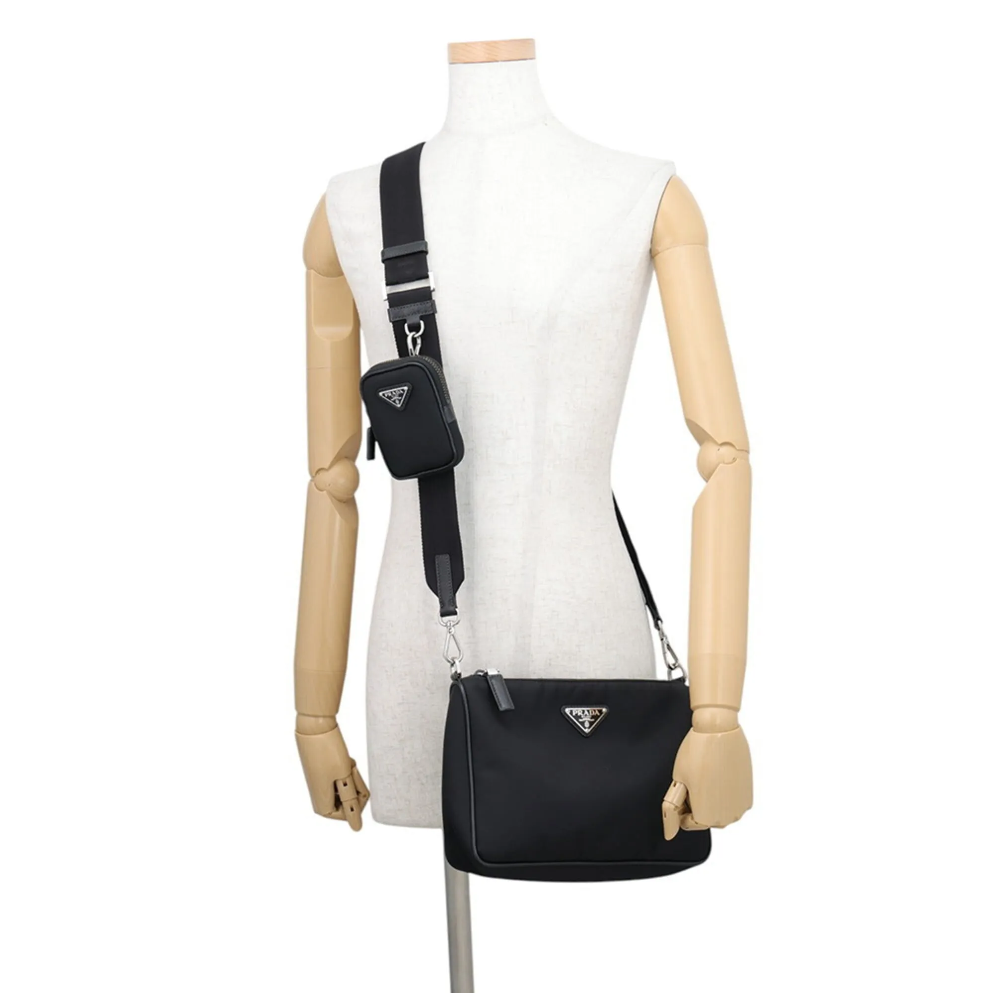 Nylon Leather Handbag Pouch Shoulder Bag (Pre-Owned) - Prada - Modalova
