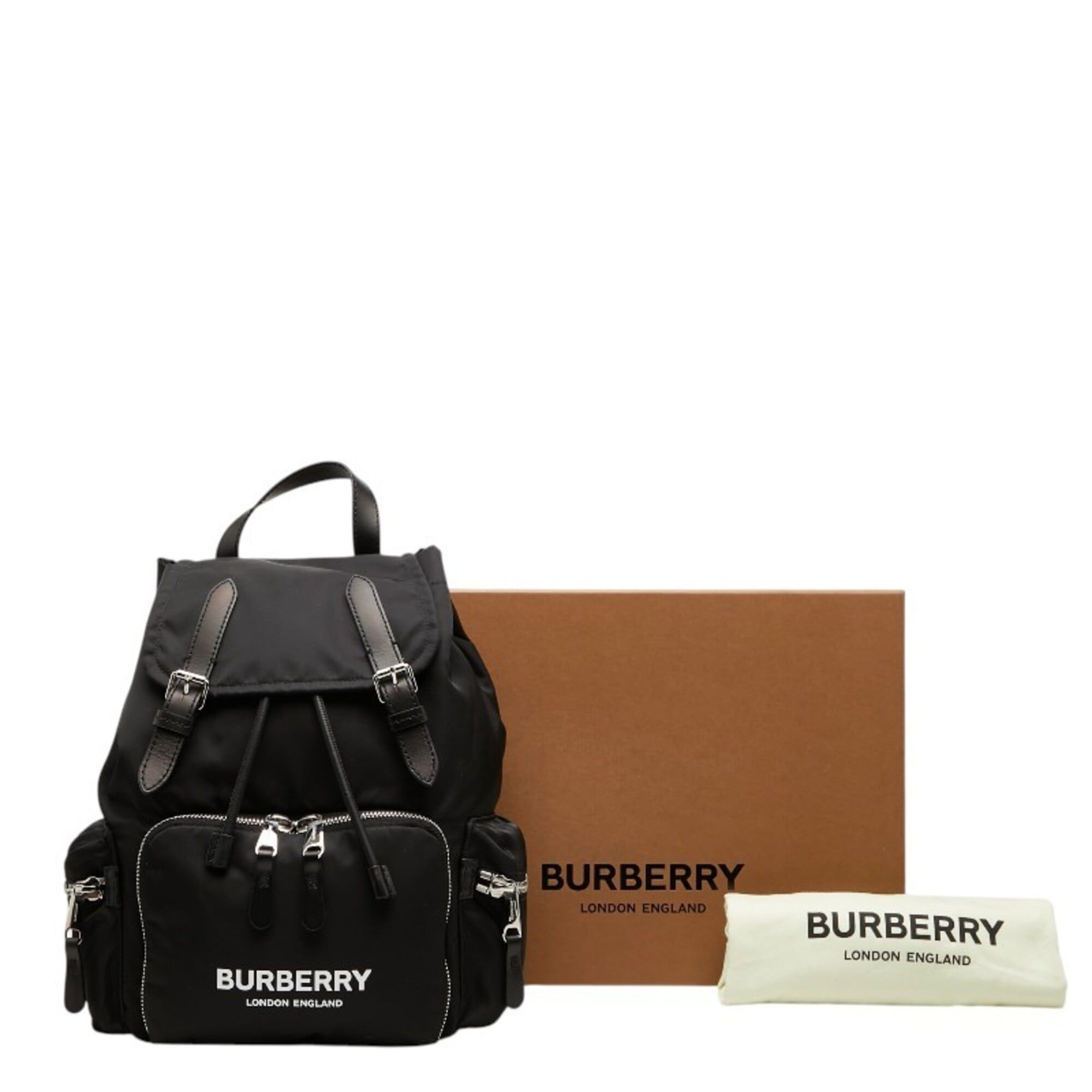 Nylon Leather Backpack (Pre-Owned) - Burberry - Modalova