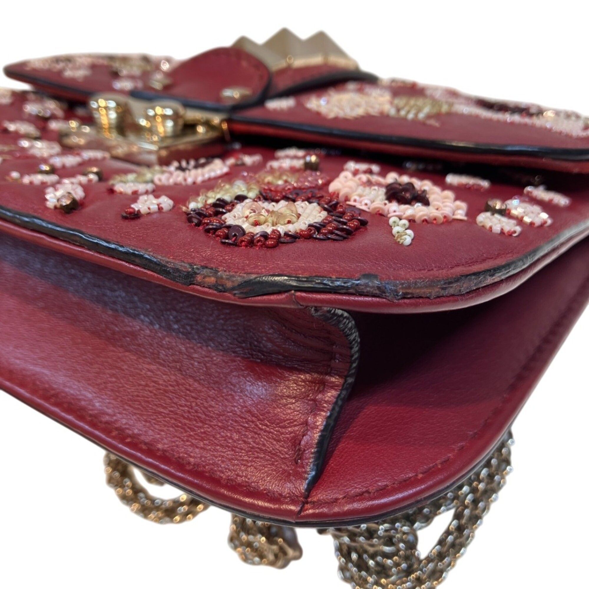 Leather Beads Shoulder Bag (Pre-Owned) - Valentino - Modalova