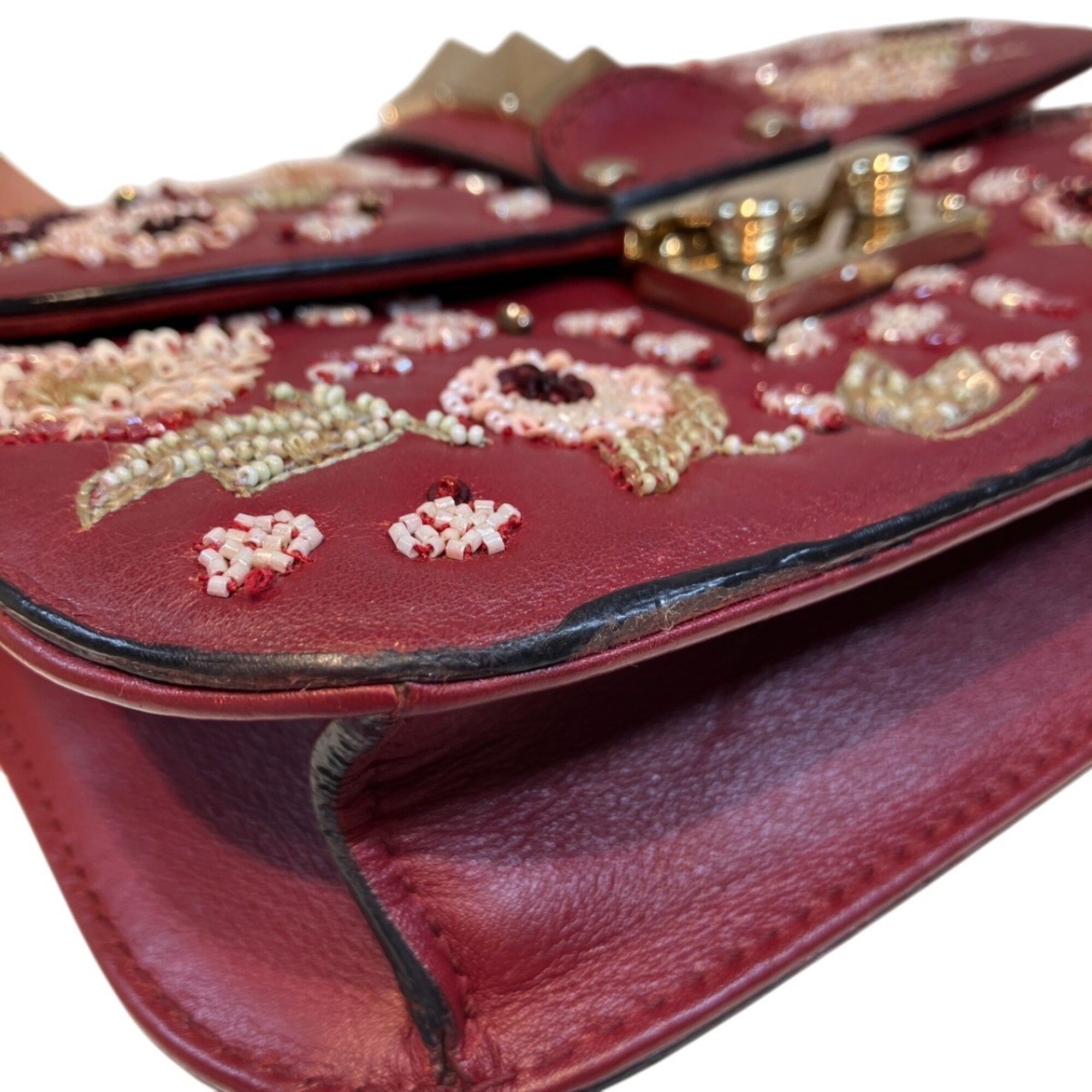 Leather Beads Shoulder Bag (Pre-Owned) - Valentino - Modalova