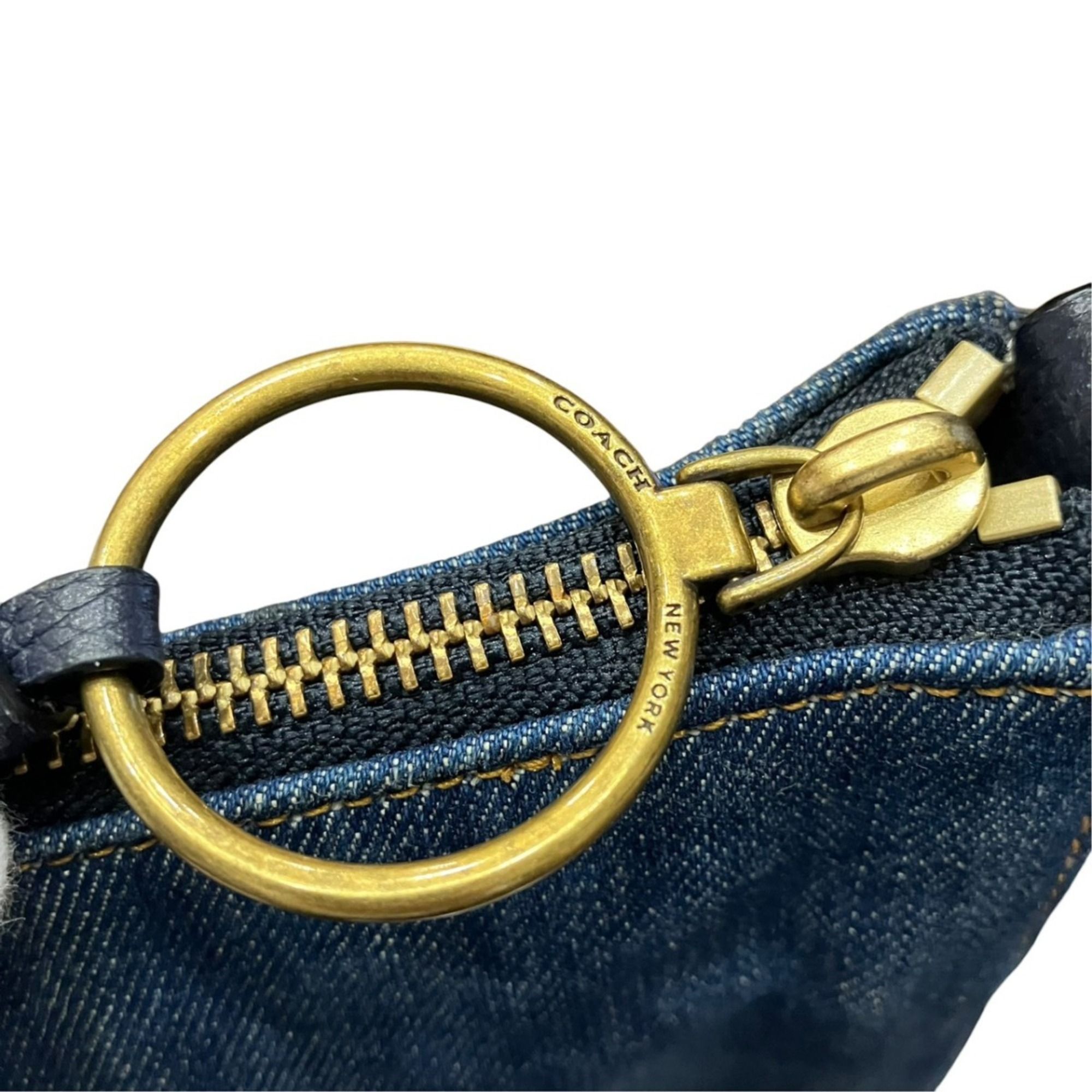Denim Leather Shoulder Bag (Pre-Owned) - Coach - Modalova
