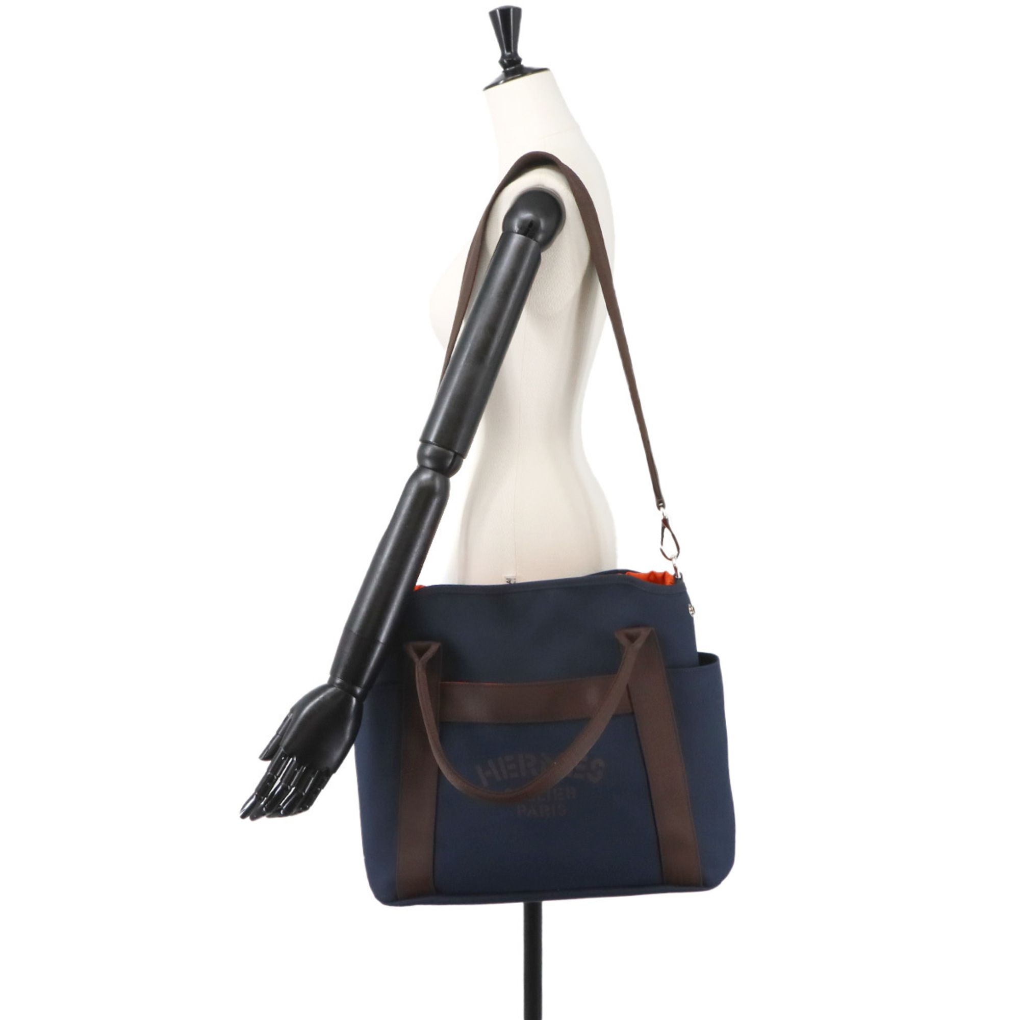 Canvas Leather Handbag Tote Bag (Pre-Owned) - Hermes - Modalova