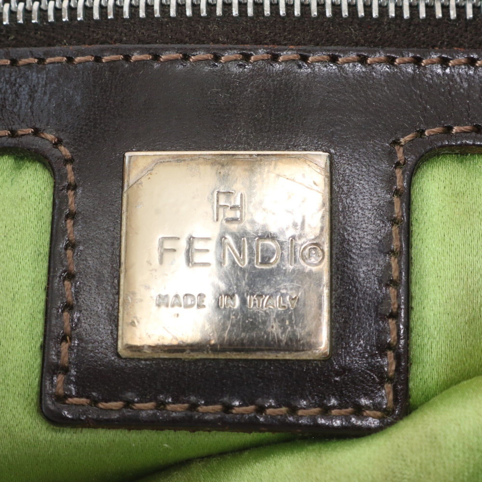 Leather Canvas Shoulder Bag (Pre-Owned) - Fendi - Modalova